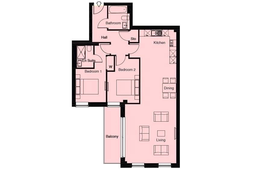 2 Bedrooms Flat for sale in The Fitzroy Collection, Old Bracknell Lane West, Bracknell RG12