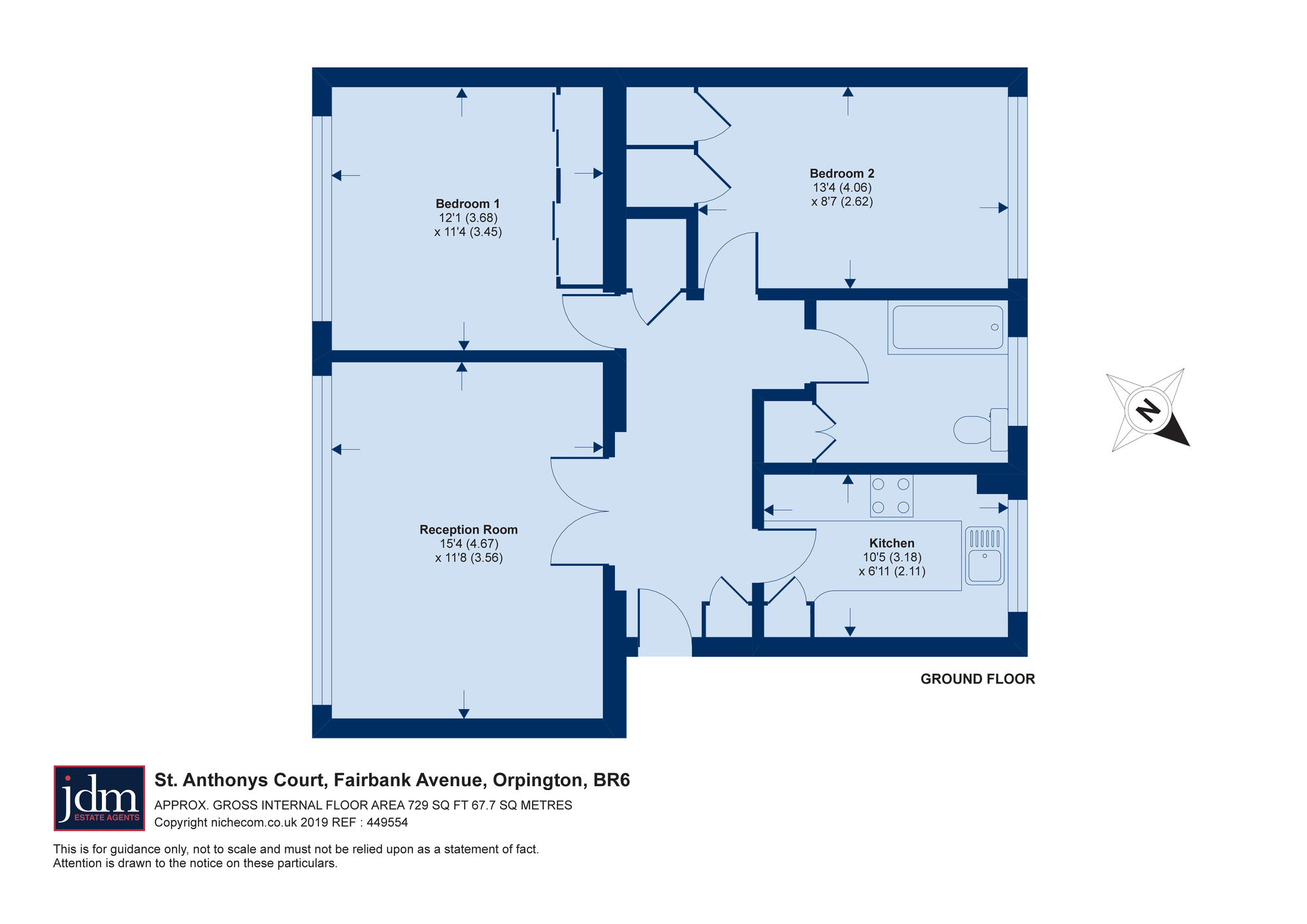 2 Bedrooms Flat for sale in Fairbank Avenue, Orpington BR6