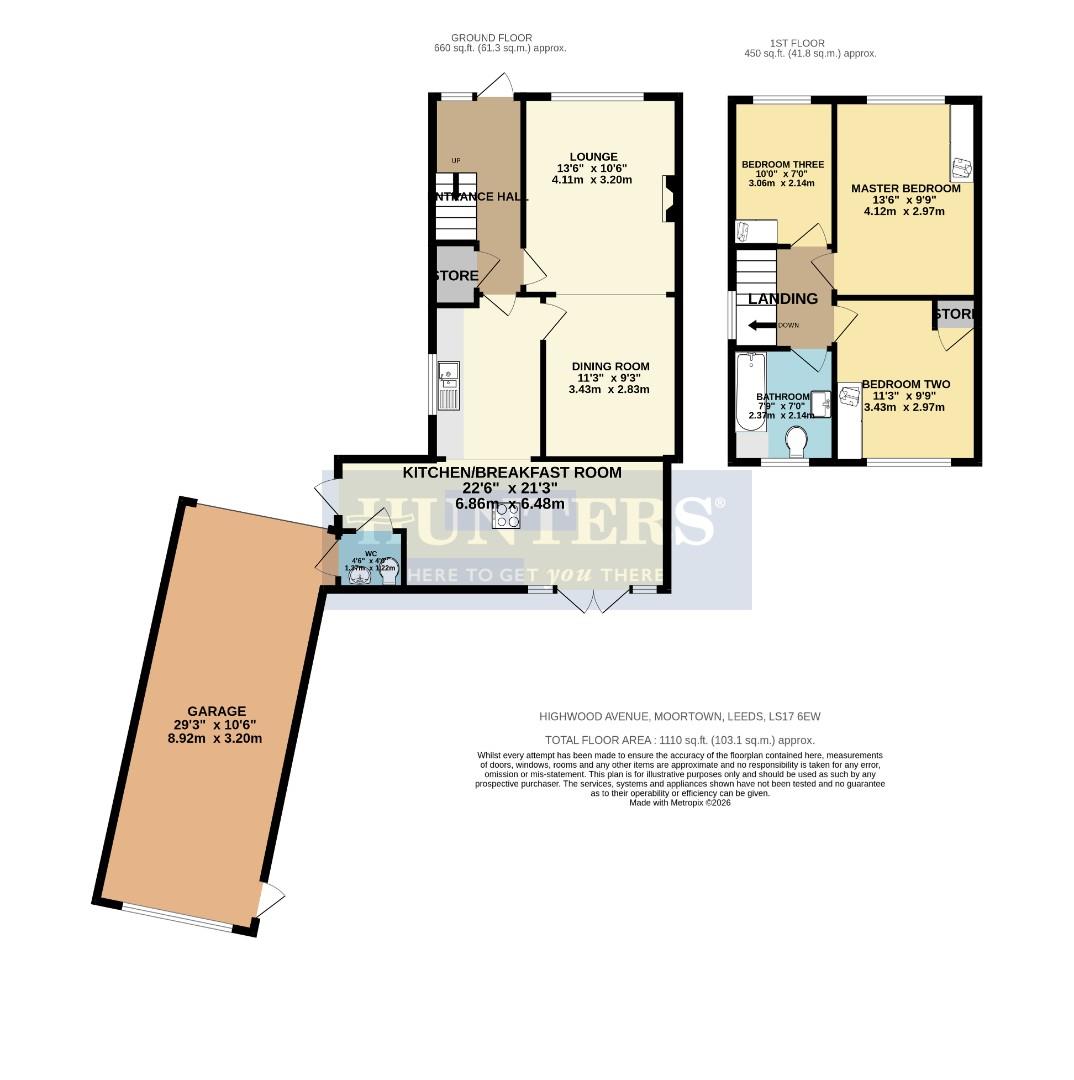 67, Highwood Avenue, Leeds floorplan