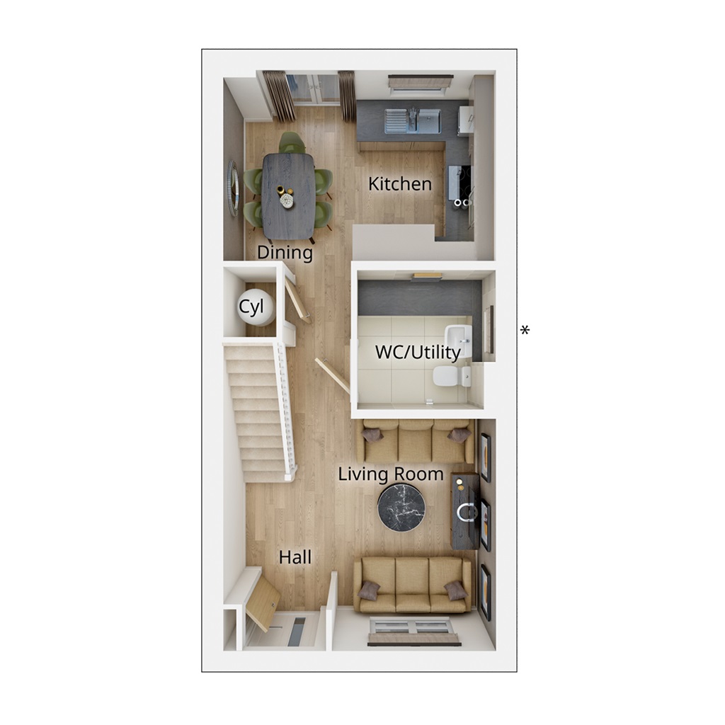 The Ambleford - Plot 24, Springhill Gardens, Springfield Road, Barrhead floorplan