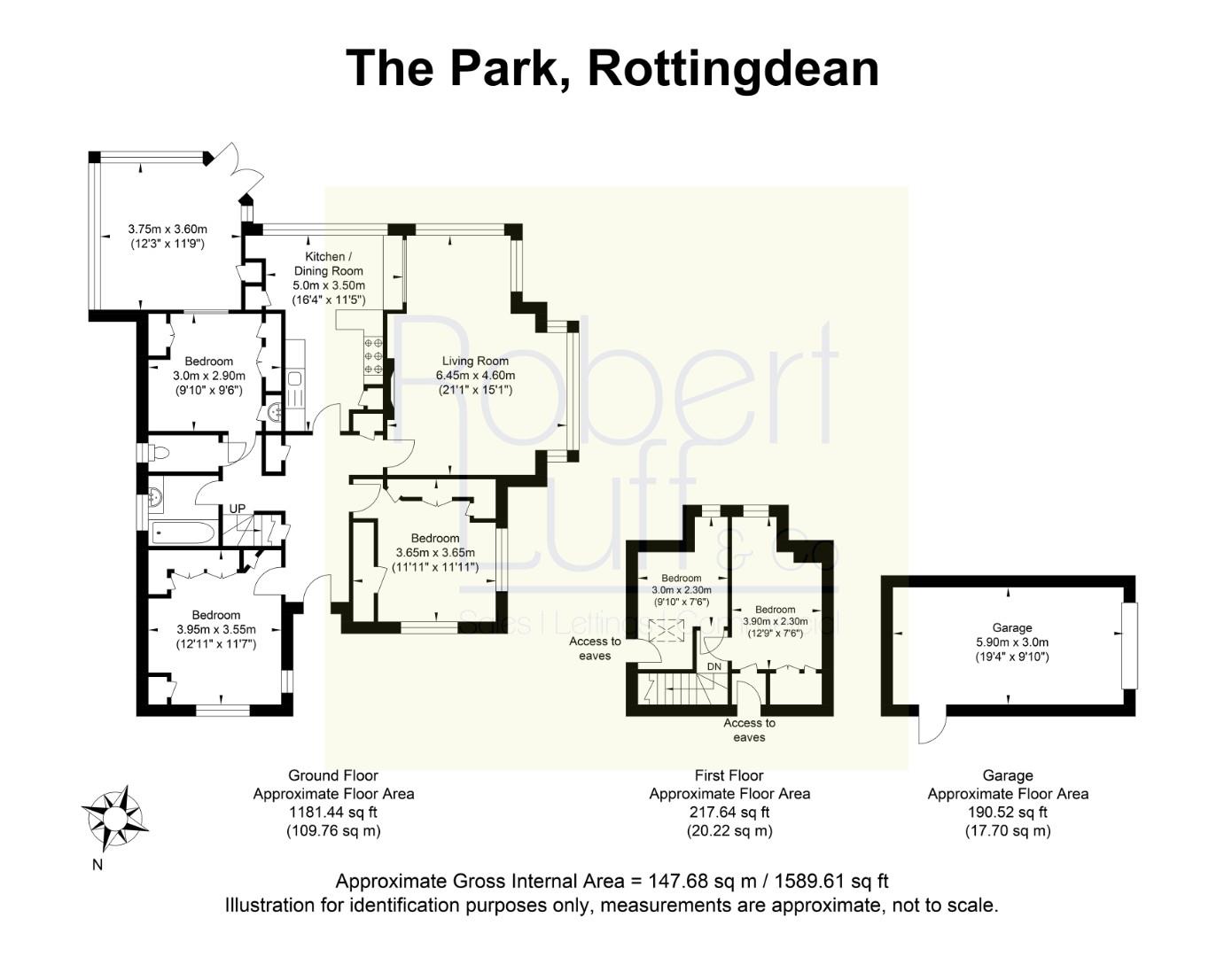 The Park, Rottingdean, Brighton BN2, 5 bedroom detached bungalow for