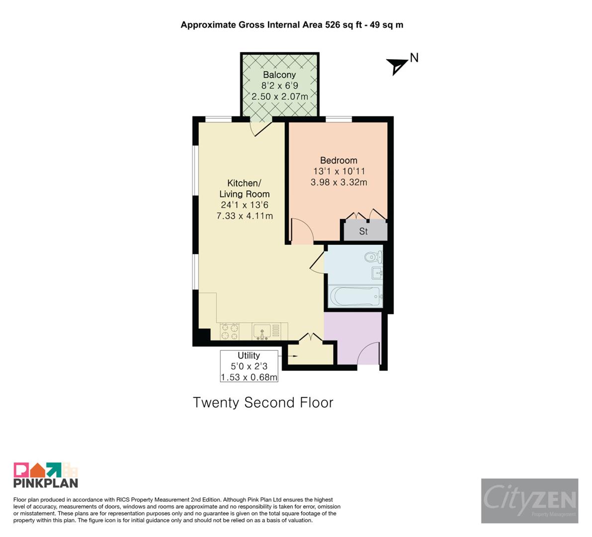 Edgewater Building, Fulton & fifth, Fulton Road, Wembley floorplan