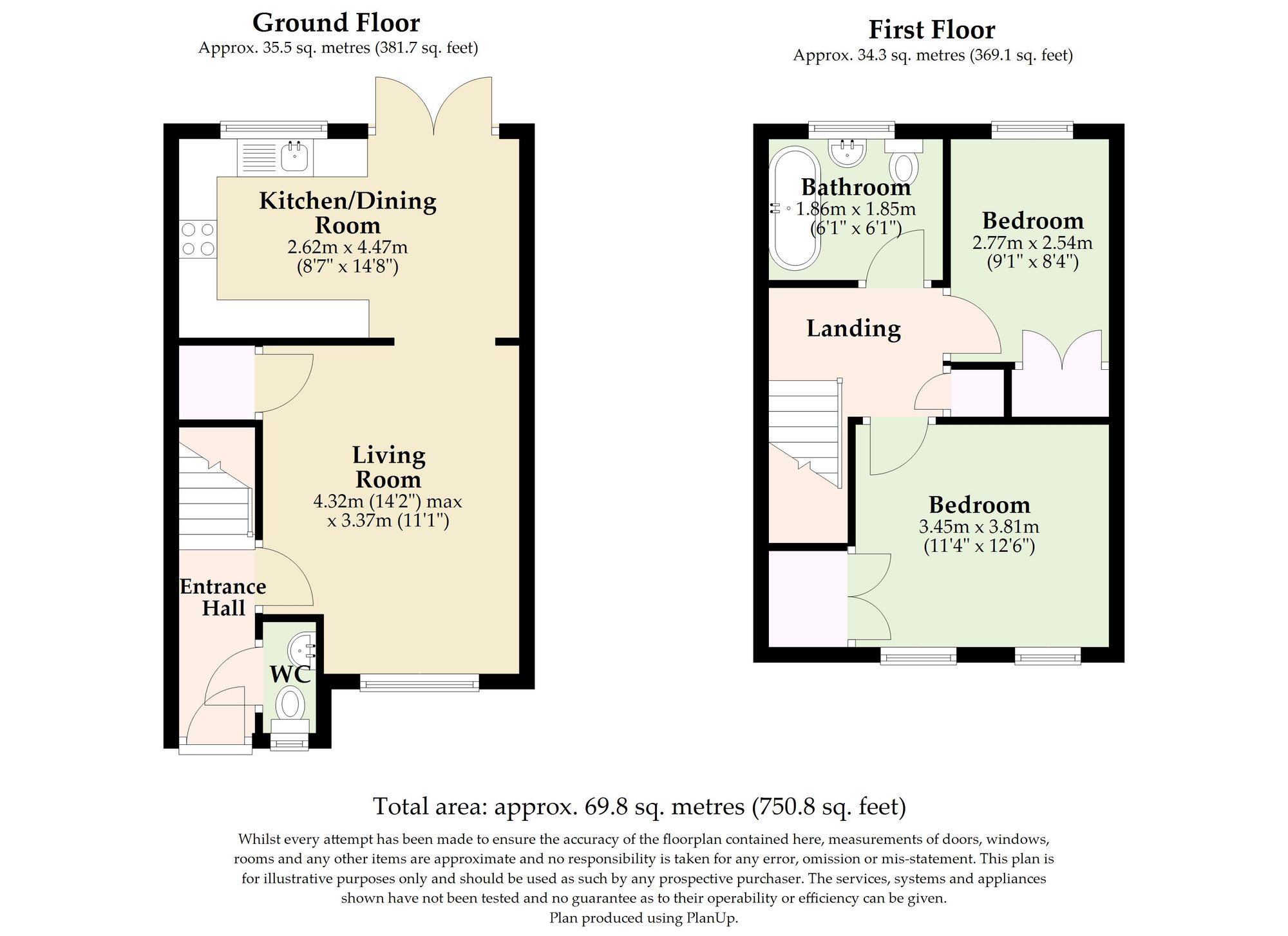 Cherry Blossom Cottage Mellis Road, Eye floorplan