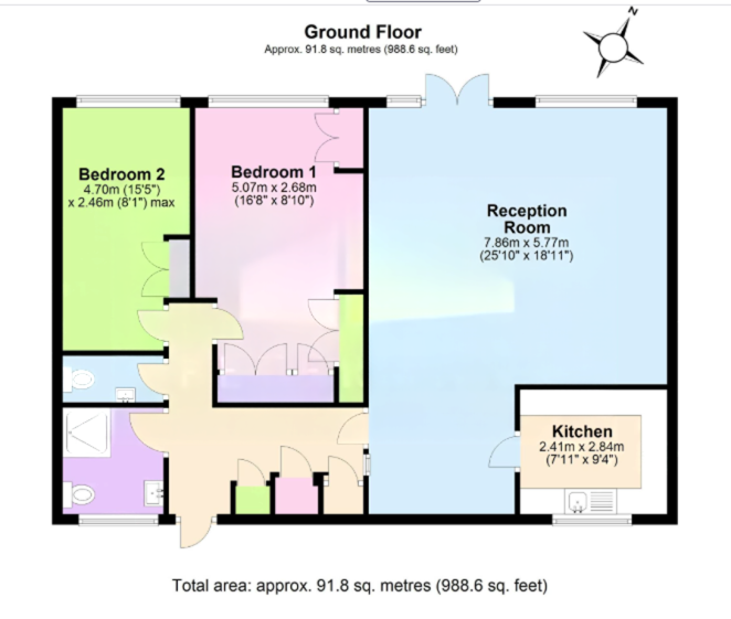 3 Windermere Hall, Stonegrove, Edgware floorplan