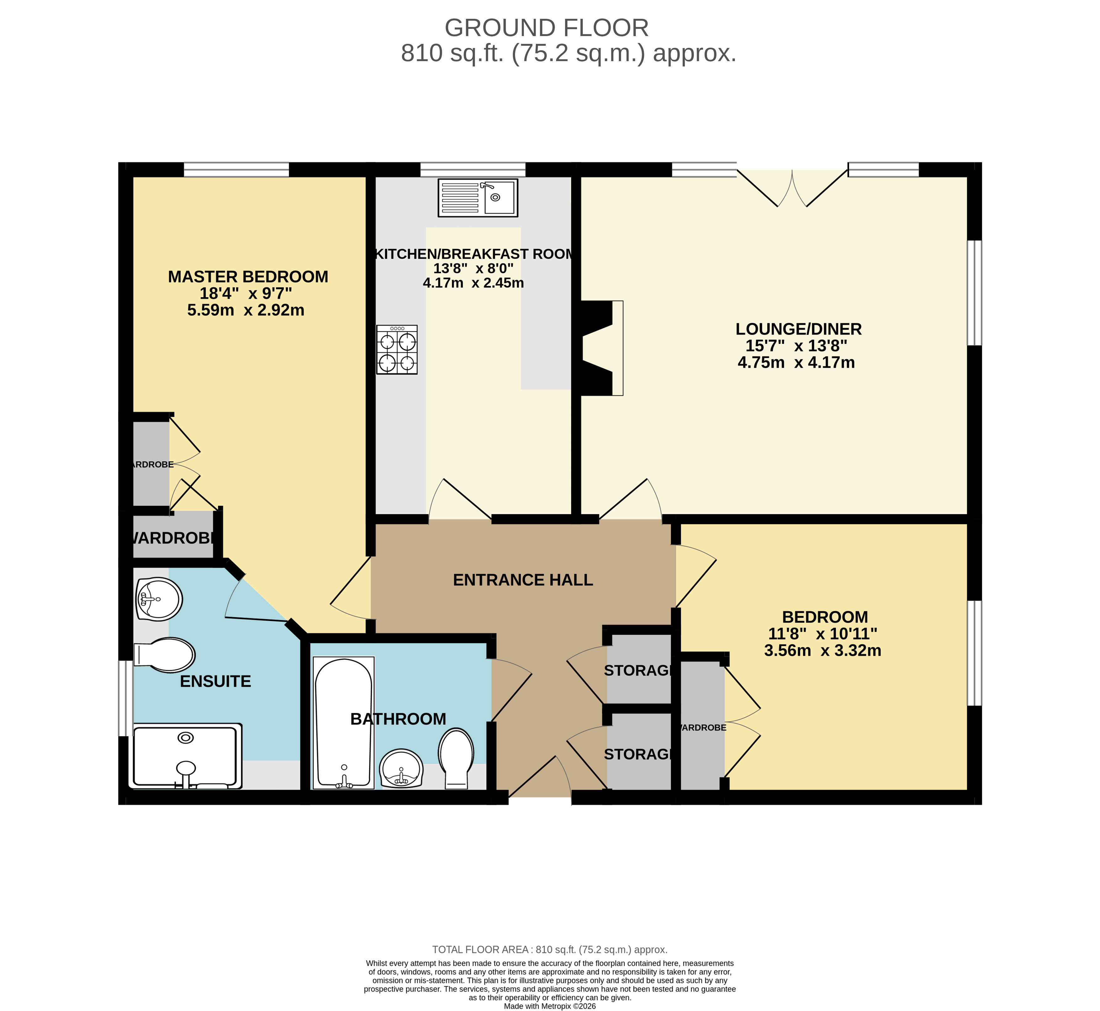 6, Brook House, Barton On Sea floorplan
