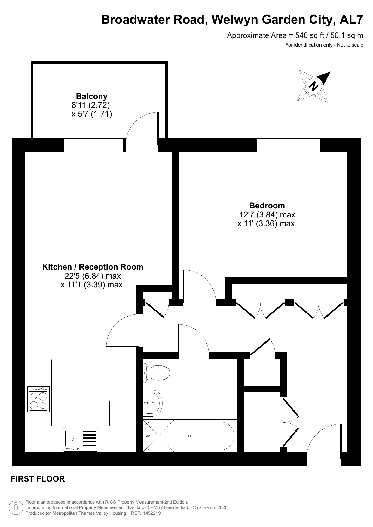 MTVH SO - Flat 86, Huntington House,, Broadwater Road, Hertfordshire floorplan