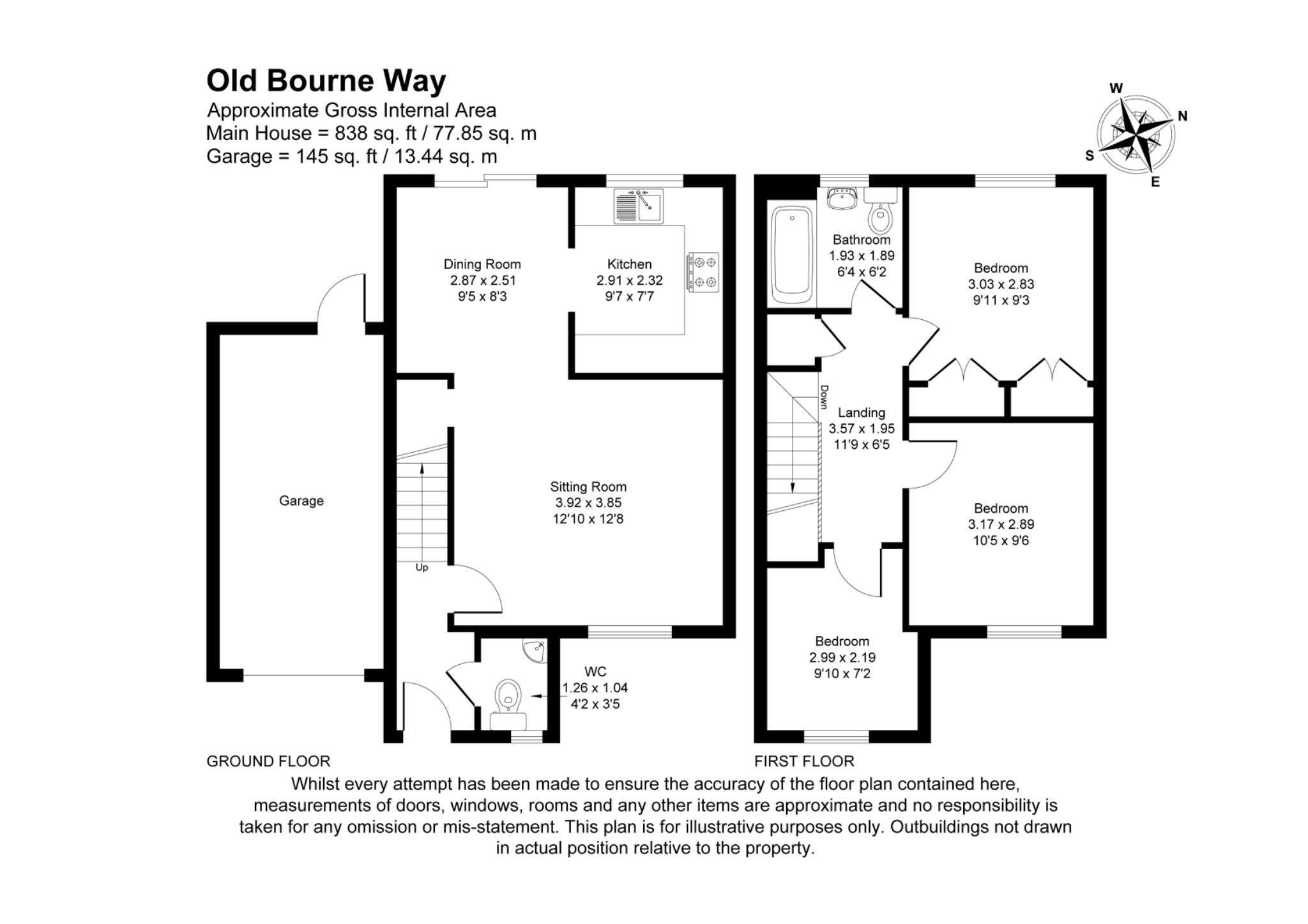 60 Old Bourne Way, Stevenage, Hertfordshire floorplan