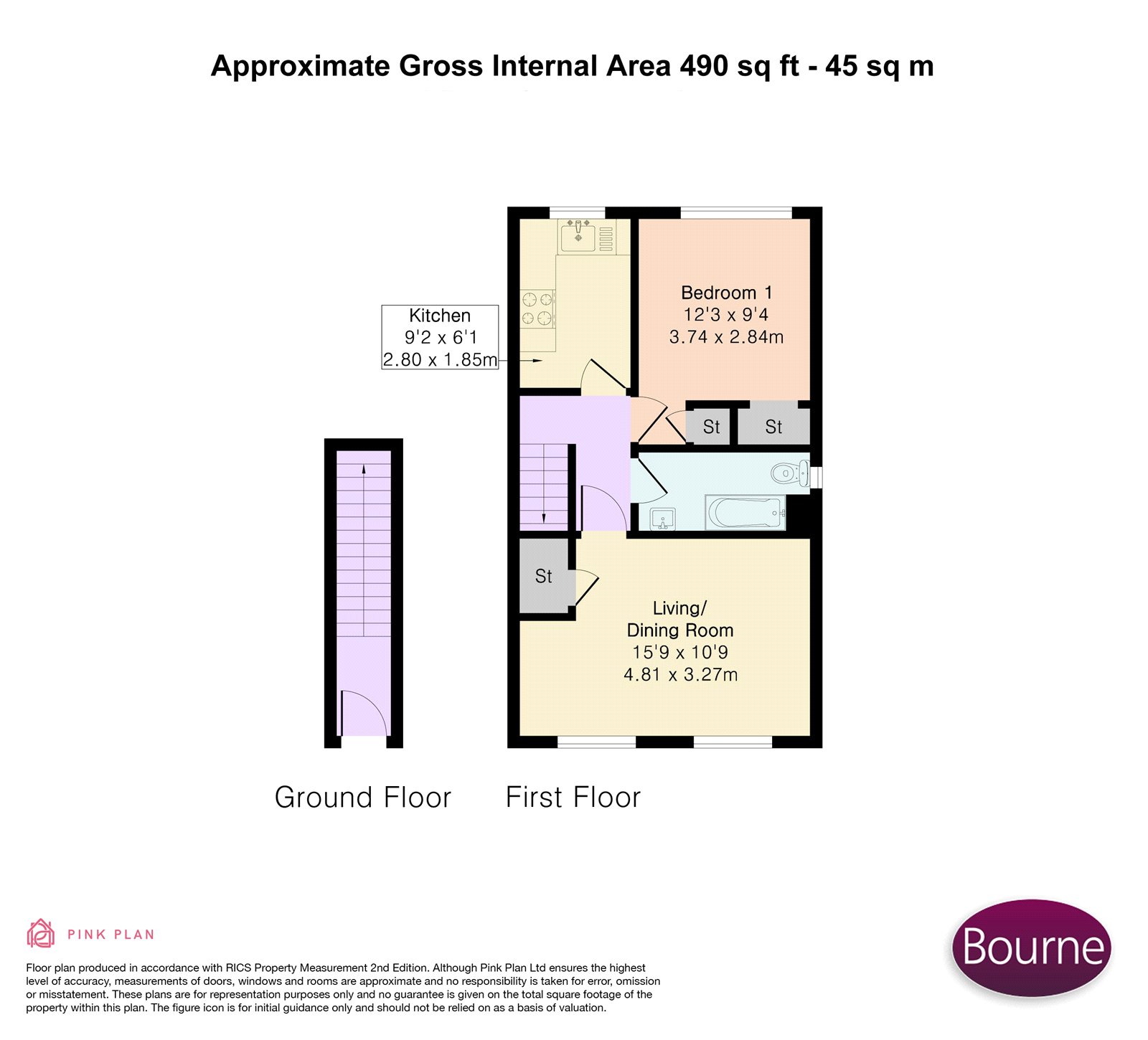 44, Overthorpe Close, Woking floorplan