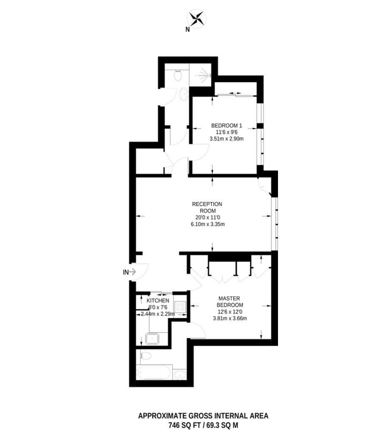 Princes Court, Brompton Road, London floorplan