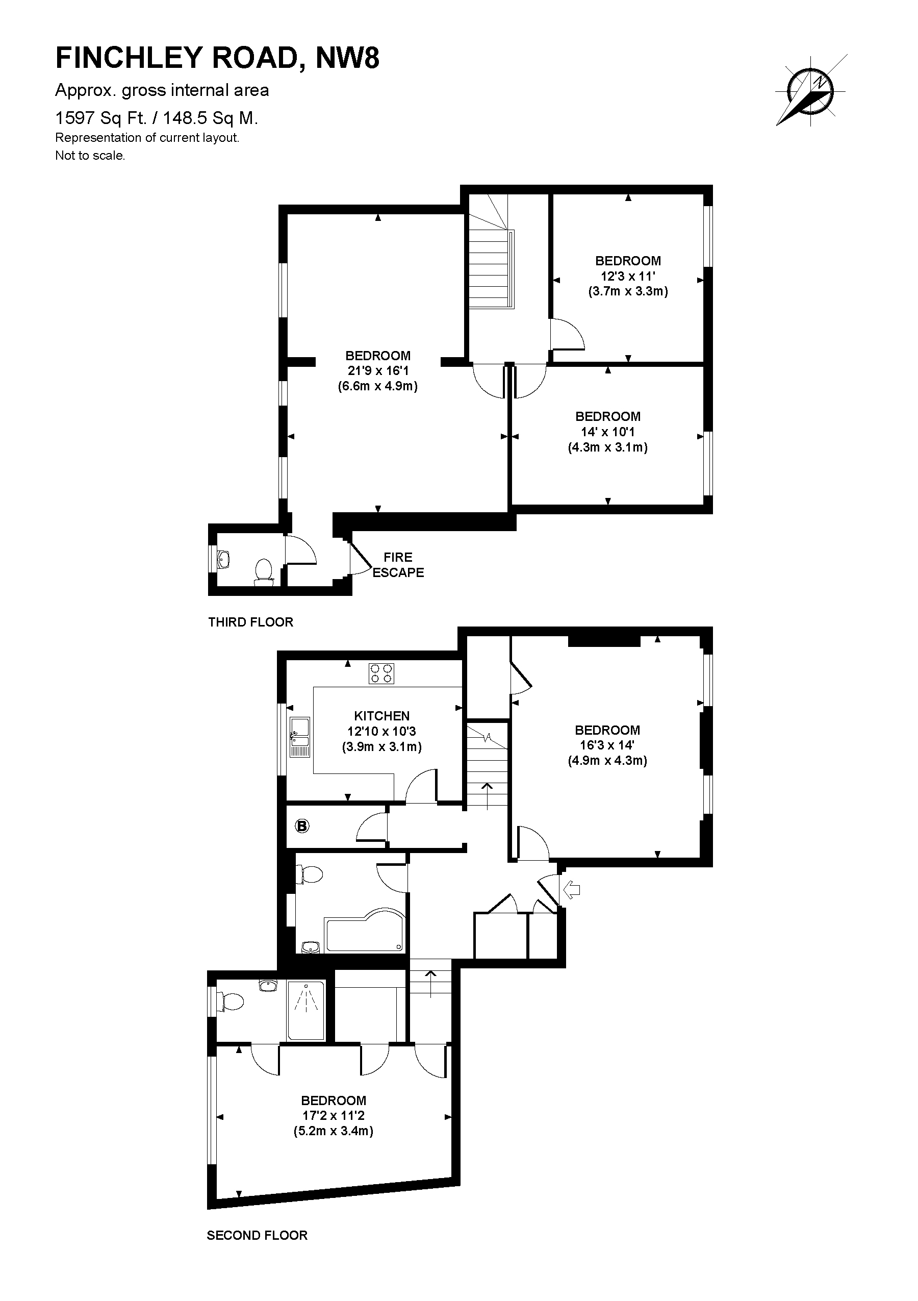 4 Bedrooms Flat to rent in Finchley Road, Swiss Cottage NW8