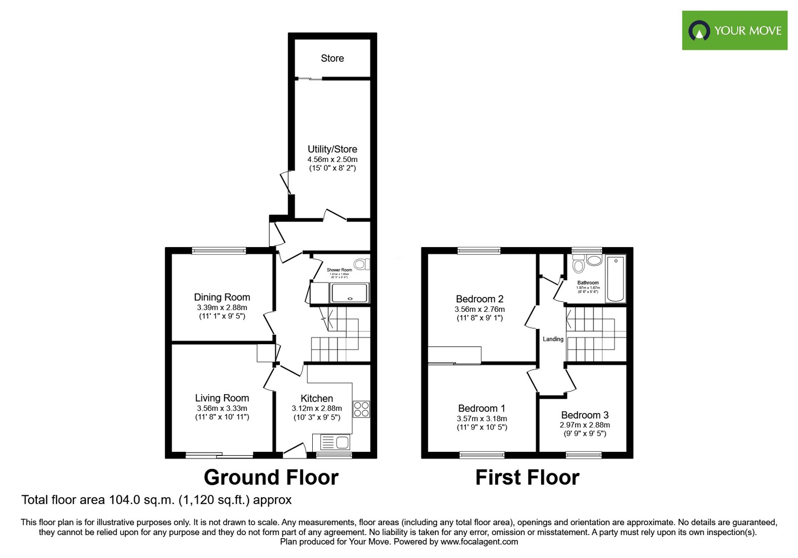 30, St Chads Close, Staffordshire floorplan
