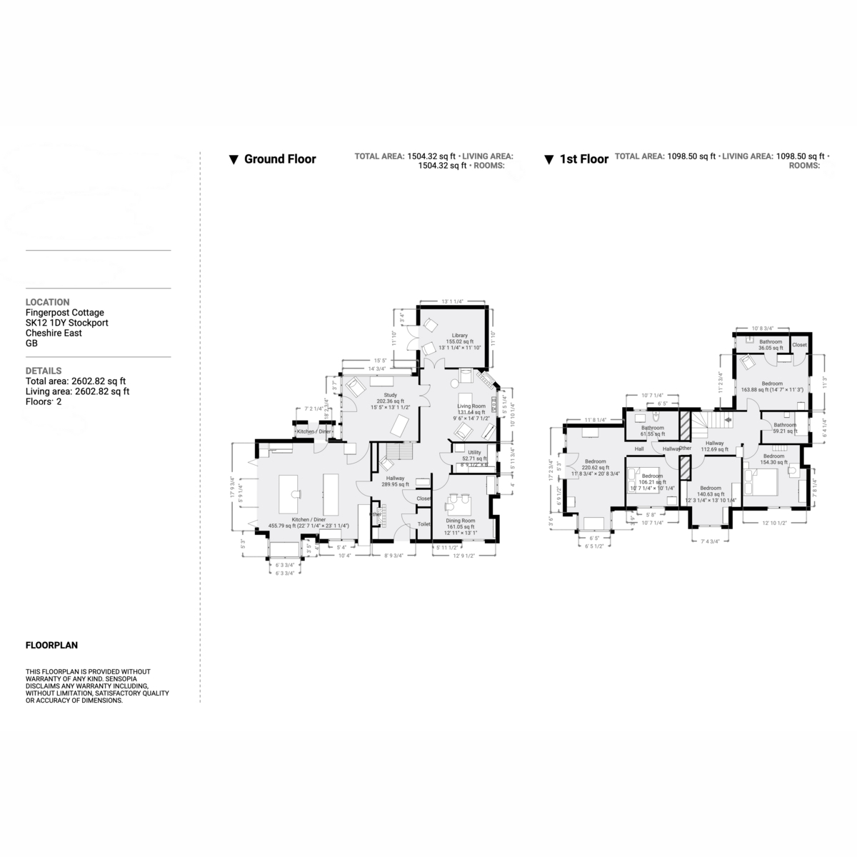 Finger Post Cottage, Woodford Road, Poynton floorplan