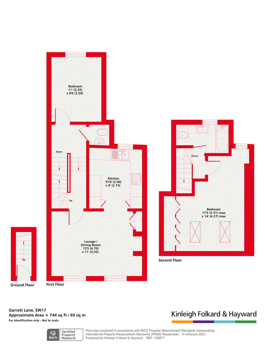 First Floor Flat, 829, Garratt Lane, London floorplan