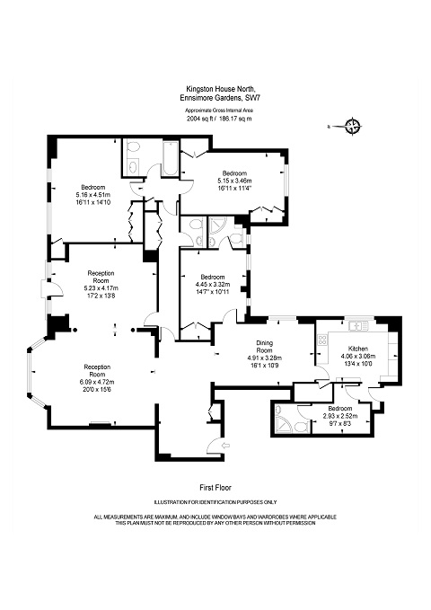 42, Kingston House North, South Kensington floorplan