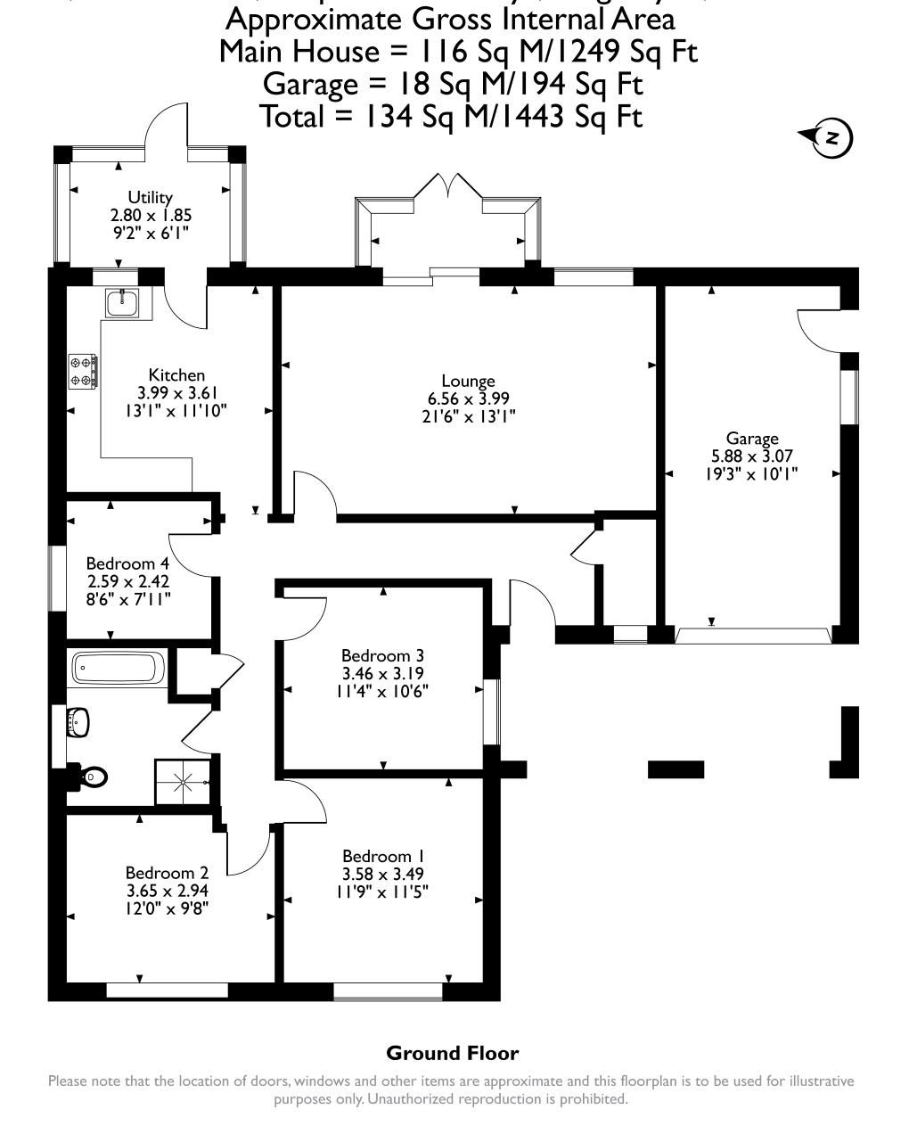 1, Station Road, Walpole Cross Keys floorplan