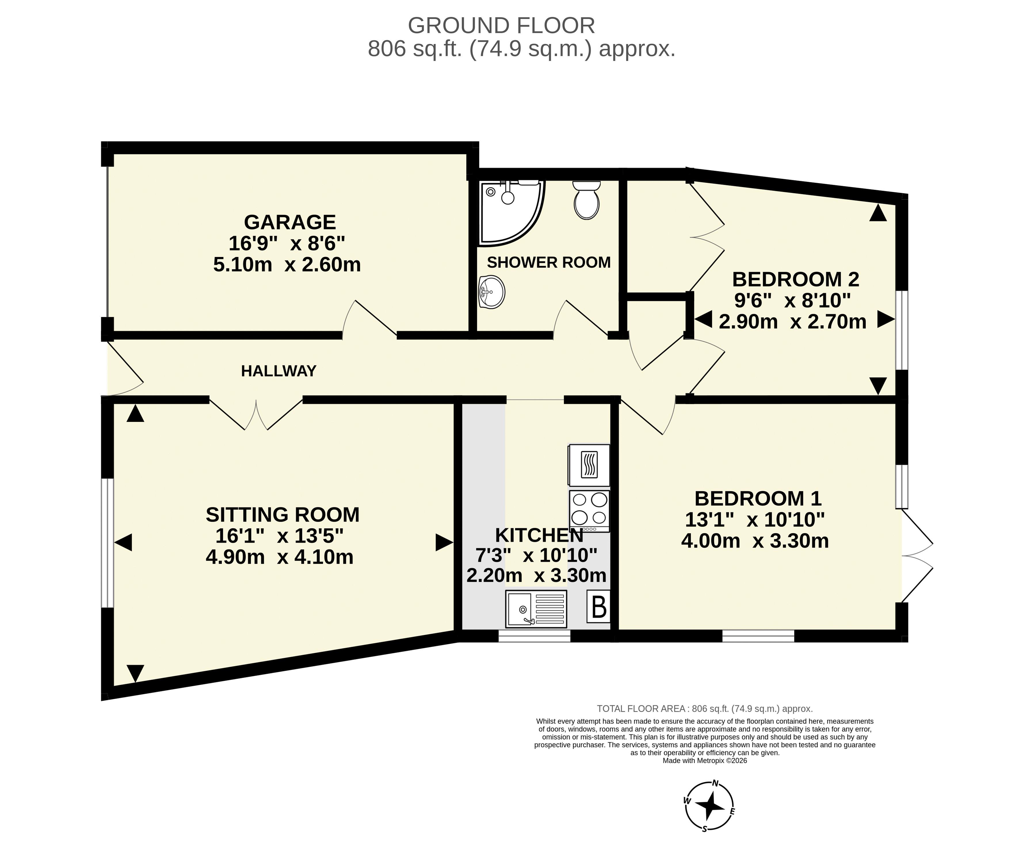 1 Roseland Court, Station Road, Sidmouth floorplan