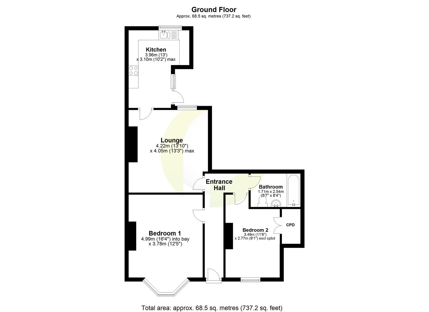 136, Grey Street, North Shields floorplan