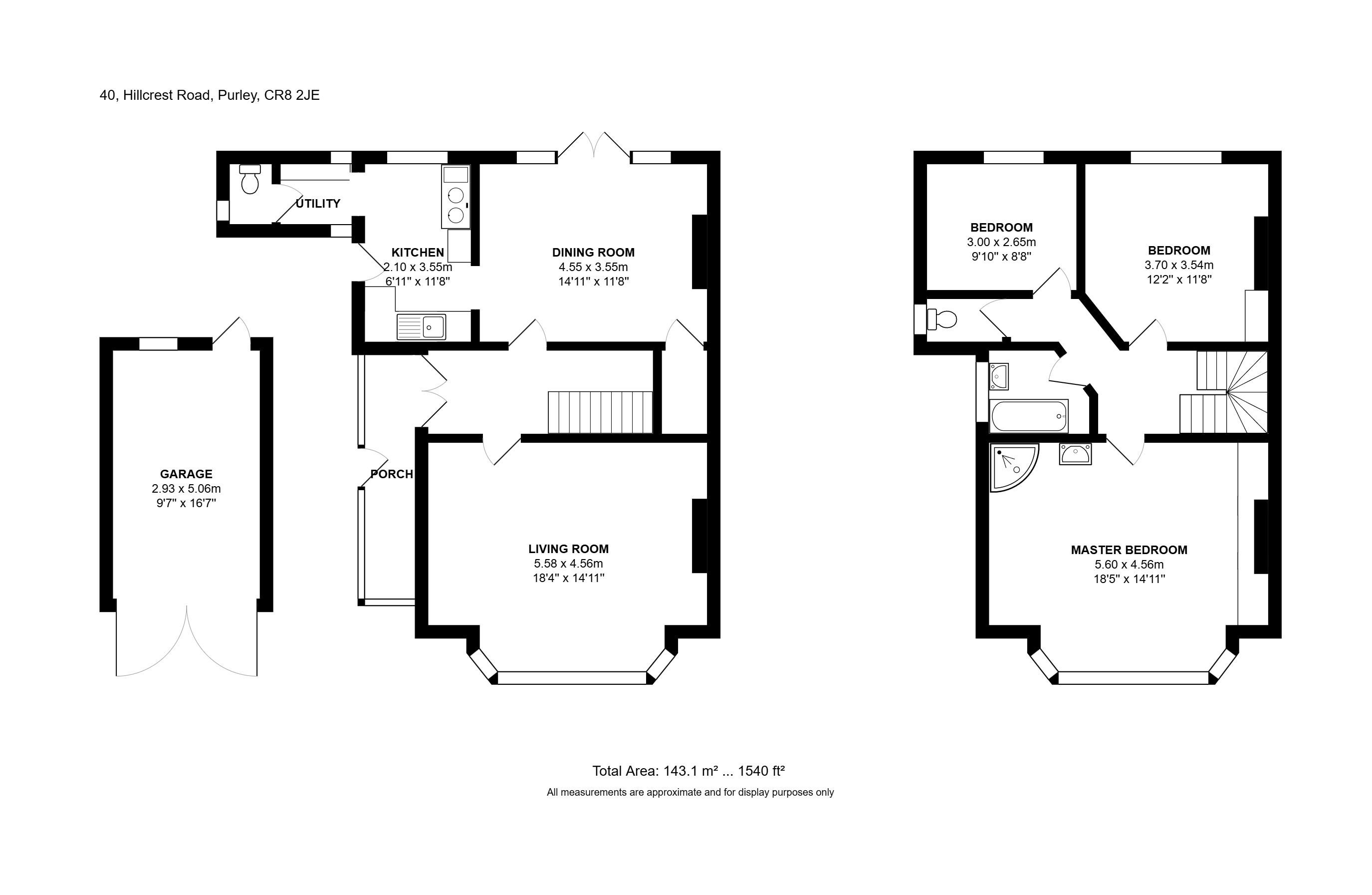 40, Hillcrest Road, Purley floorplan