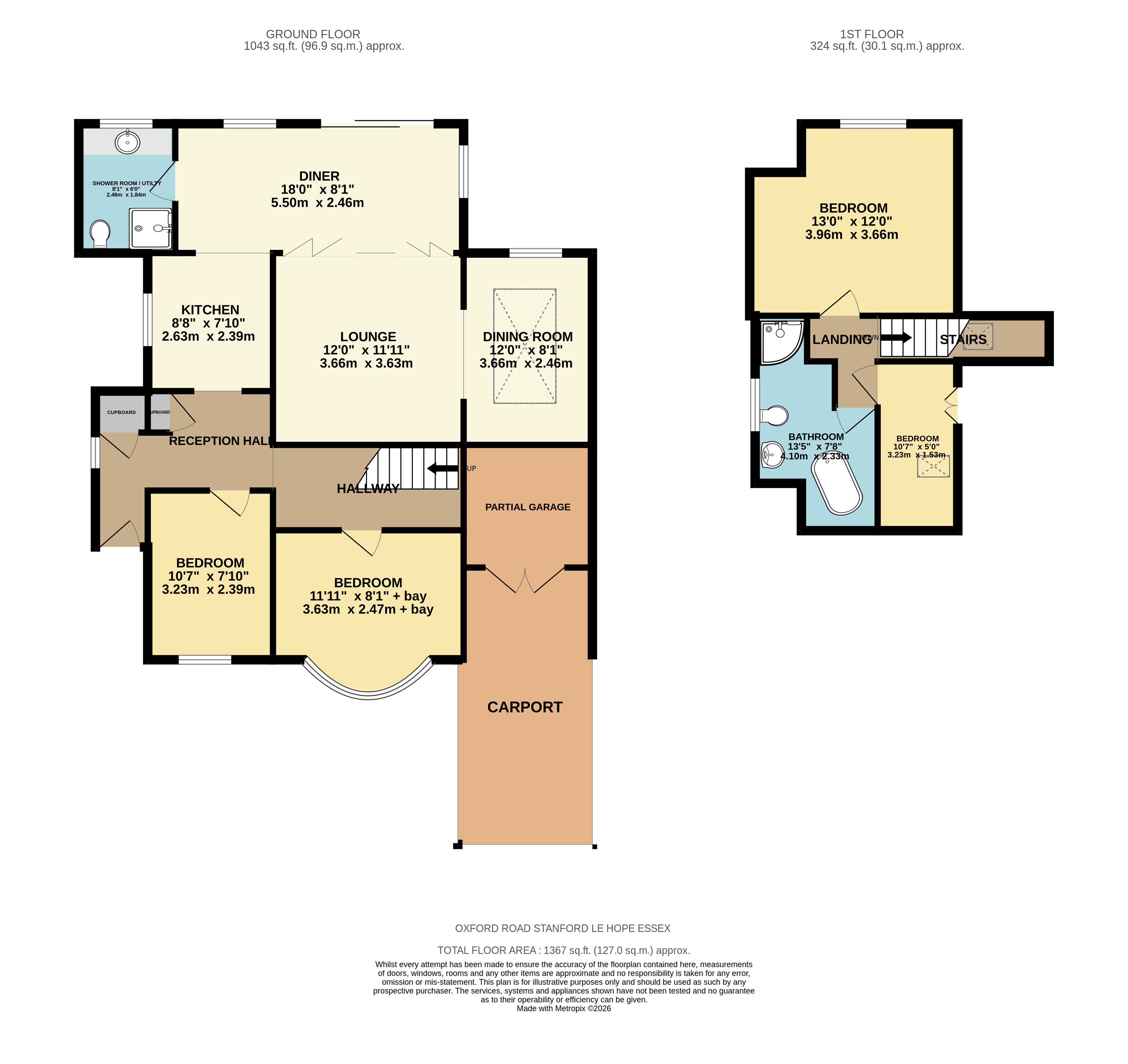 13, Oxford Road, Essex floorplan