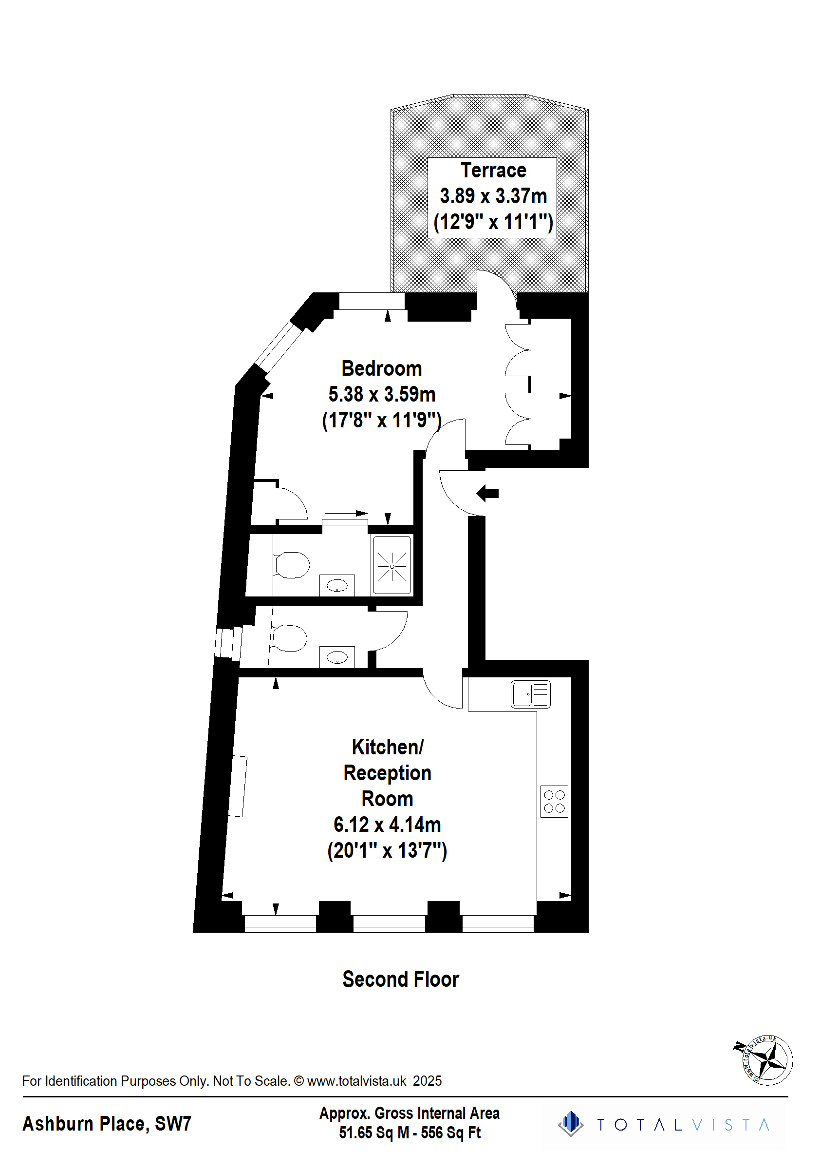 5, 34, Ashburn Place, Kensington floorplan