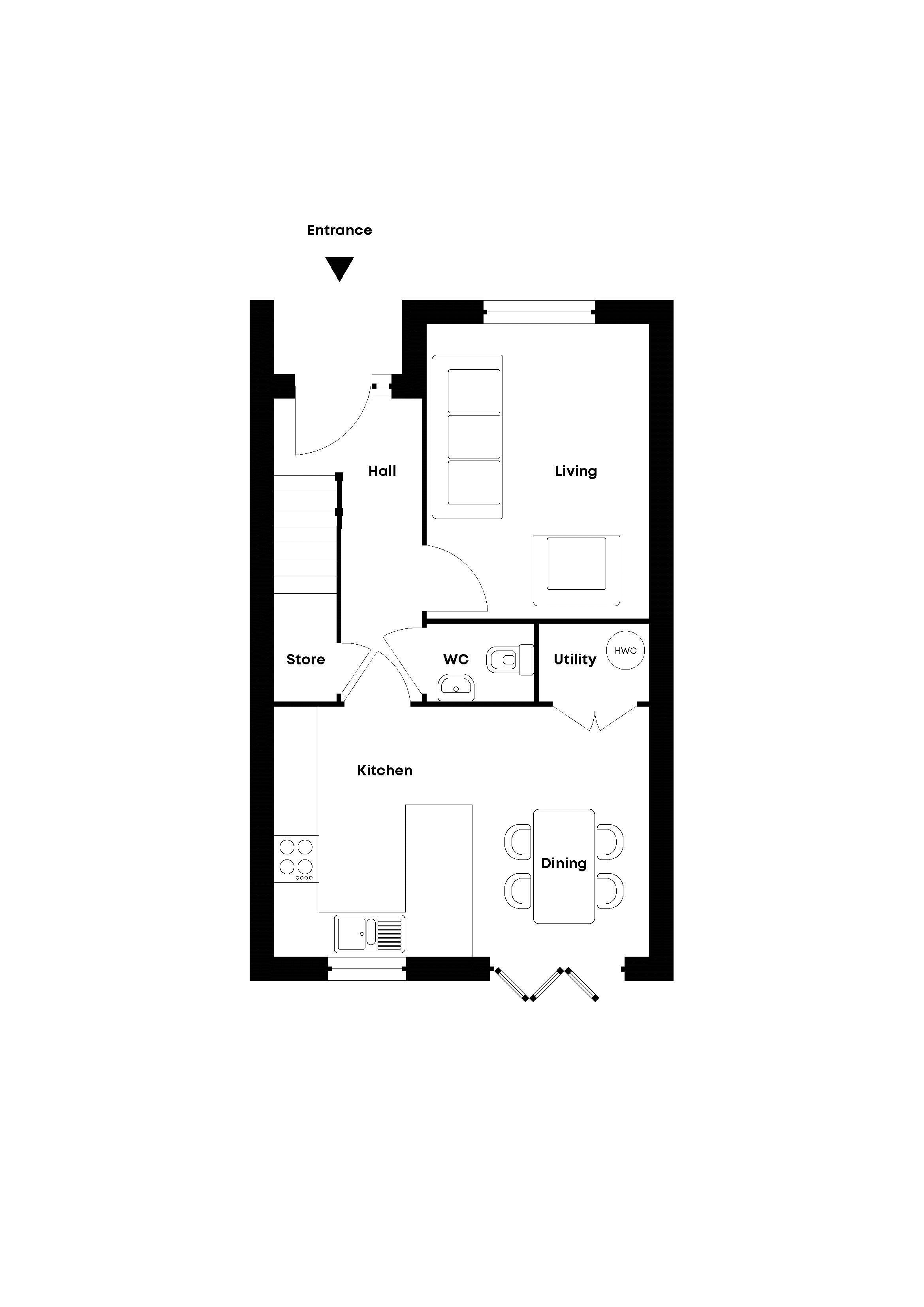 The Show Home (Plot 29) Goldfinch - End Terrace, Waverley Green, Rotherham floorplan