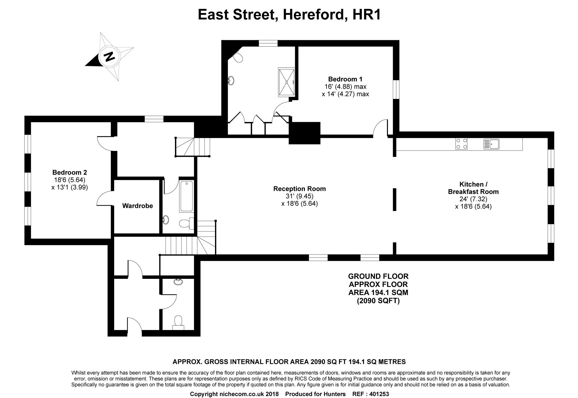 2 Bedrooms Flat for sale in 102, East Street, Hereford HR12Lw HR1