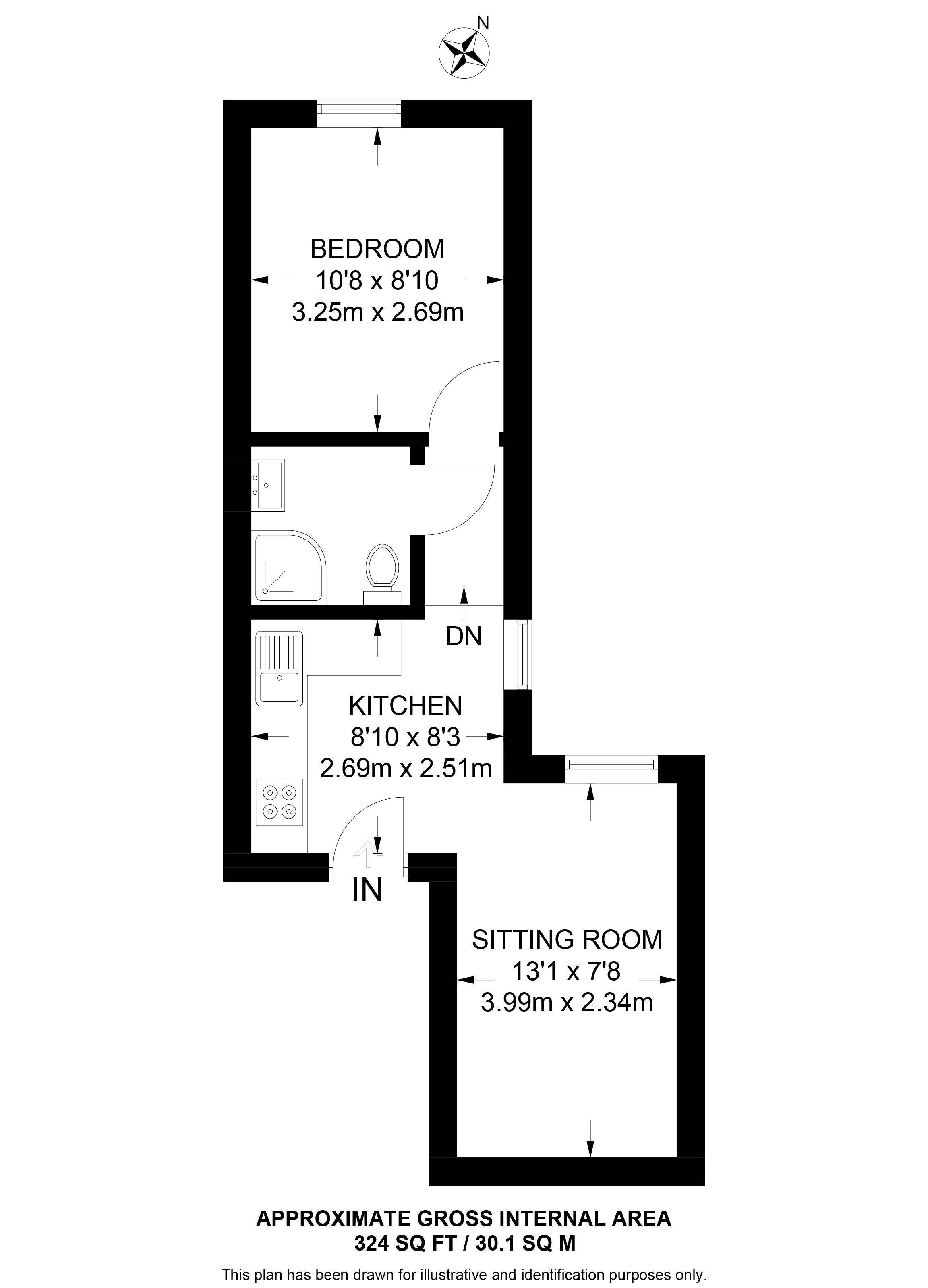 377, Flat 2, London Road, Reading floorplan