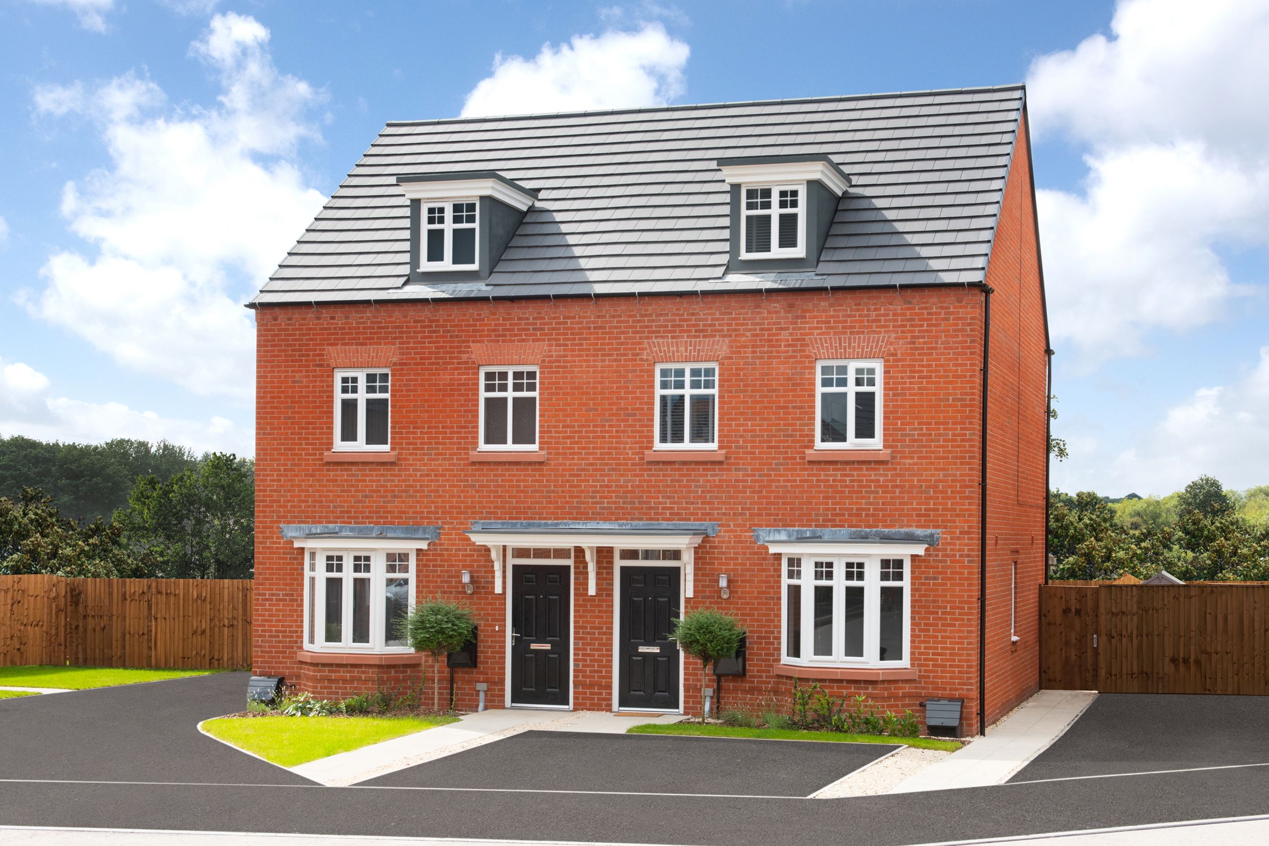 Outside View Of 3 Bedroom Semi-Detached Home The Kennett