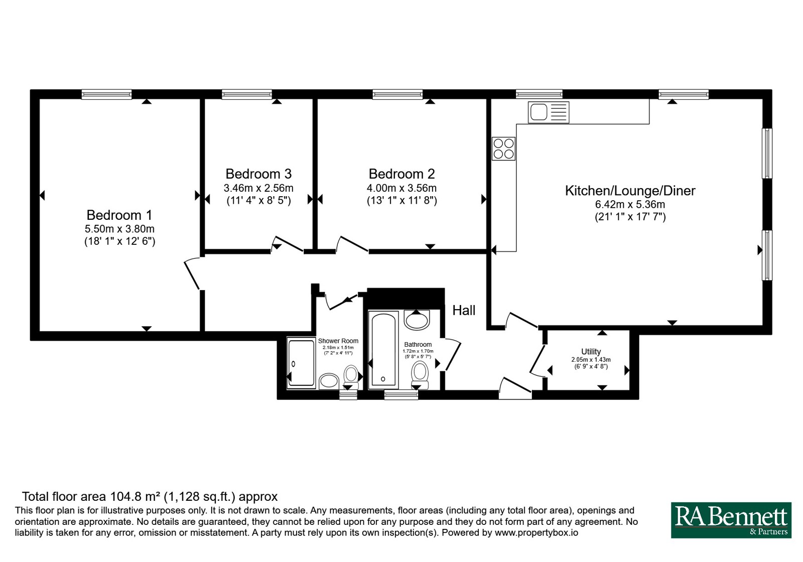 Flat 5, Central Chambers,, Cooks Alley, Warwickshire floorplan