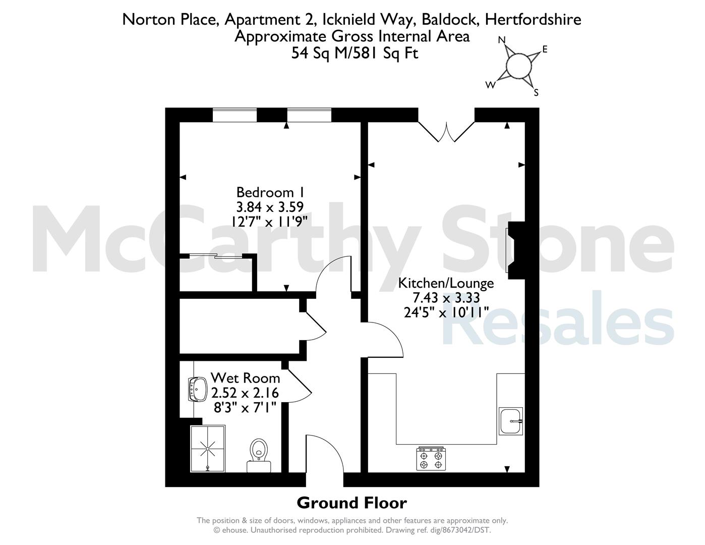 2 Norton Place, Icknield Way, Baldock floorplan