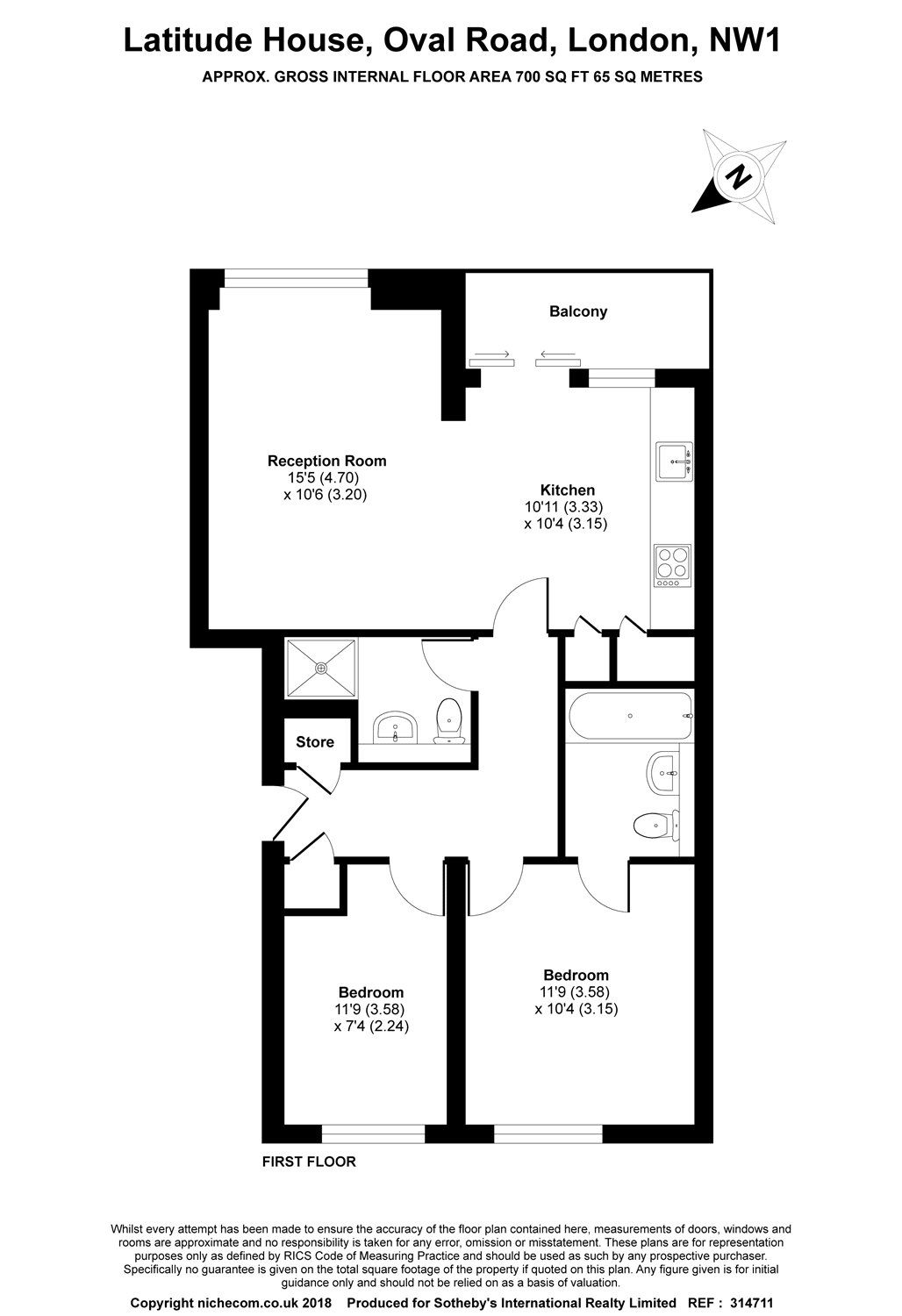 2 Bedrooms Flat to rent in Latitude House, Regent's Park, London NW1