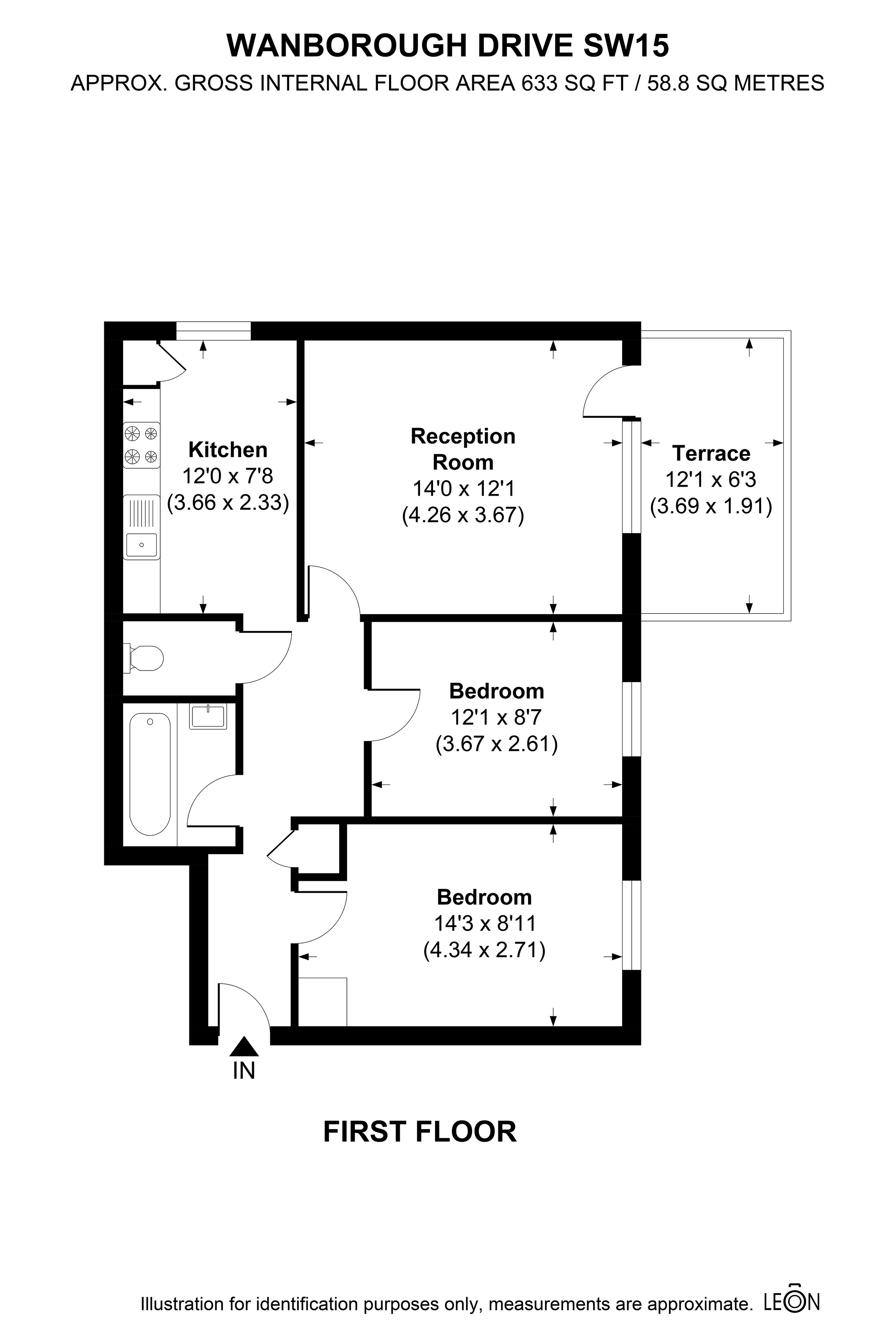 Flat 6 Blendworth, Wanborough Drive, London floorplan