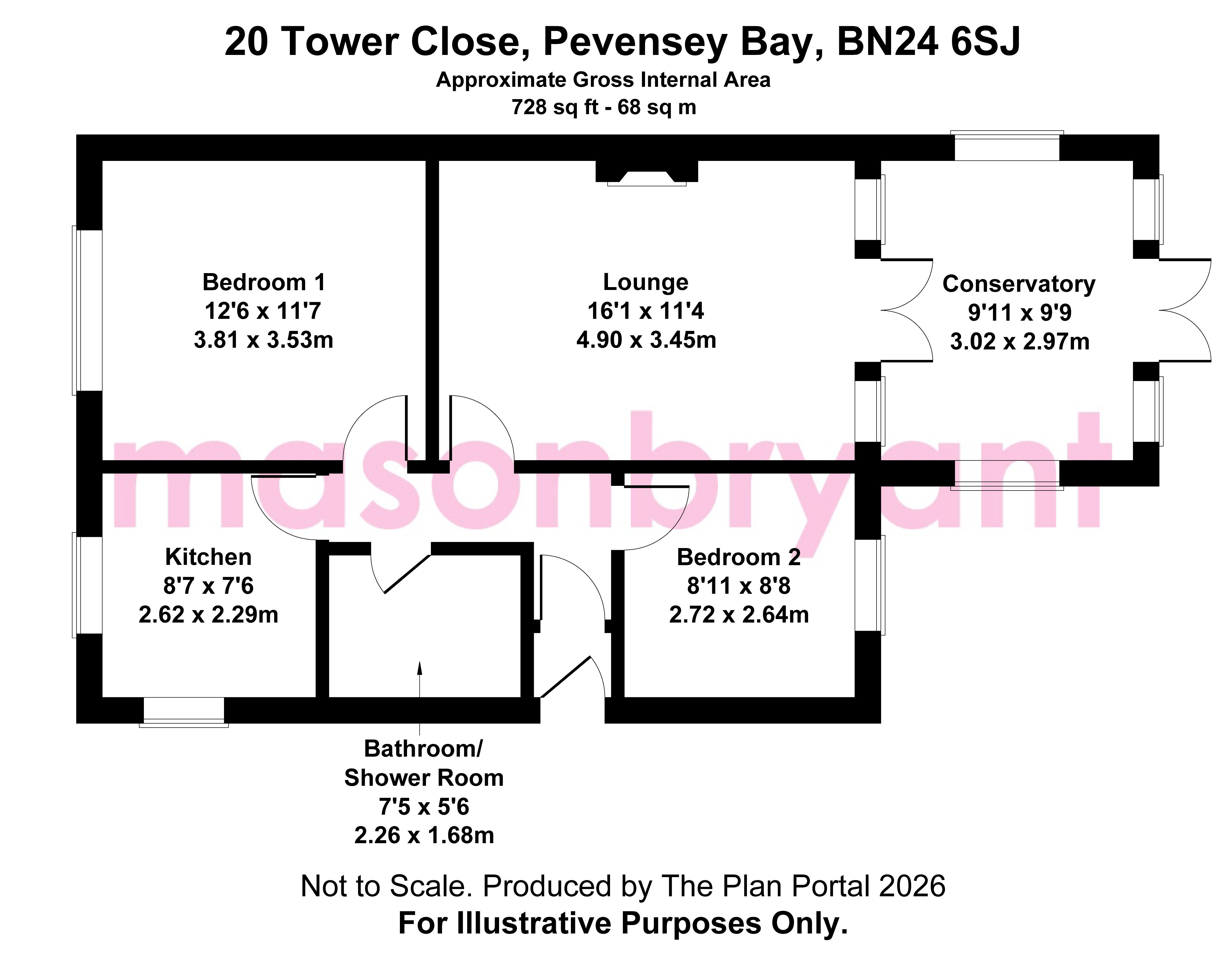 Tower Close, Pevensey Bay floorplan