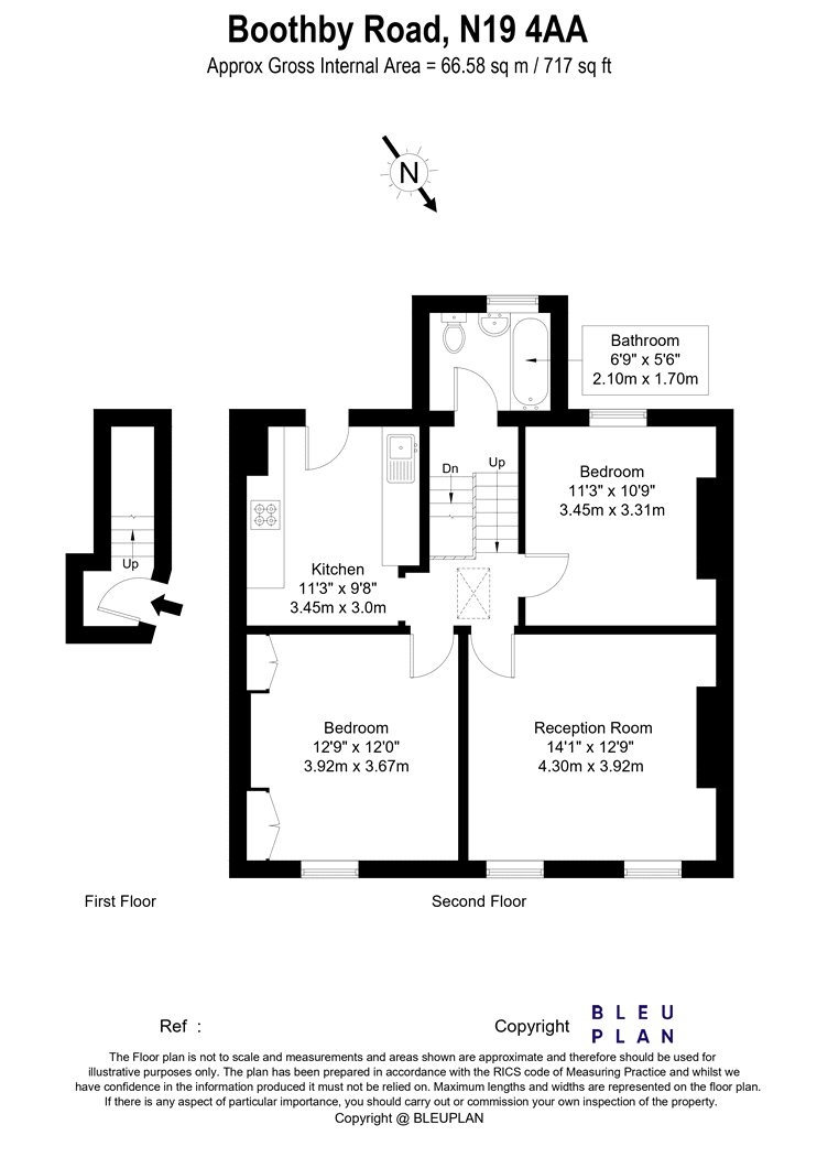 Boothby Road, London floorplan