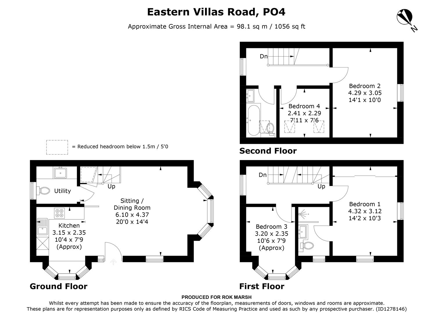 1 1 Kingscote Villas, Eastern Villas Road, Southsea floorplan