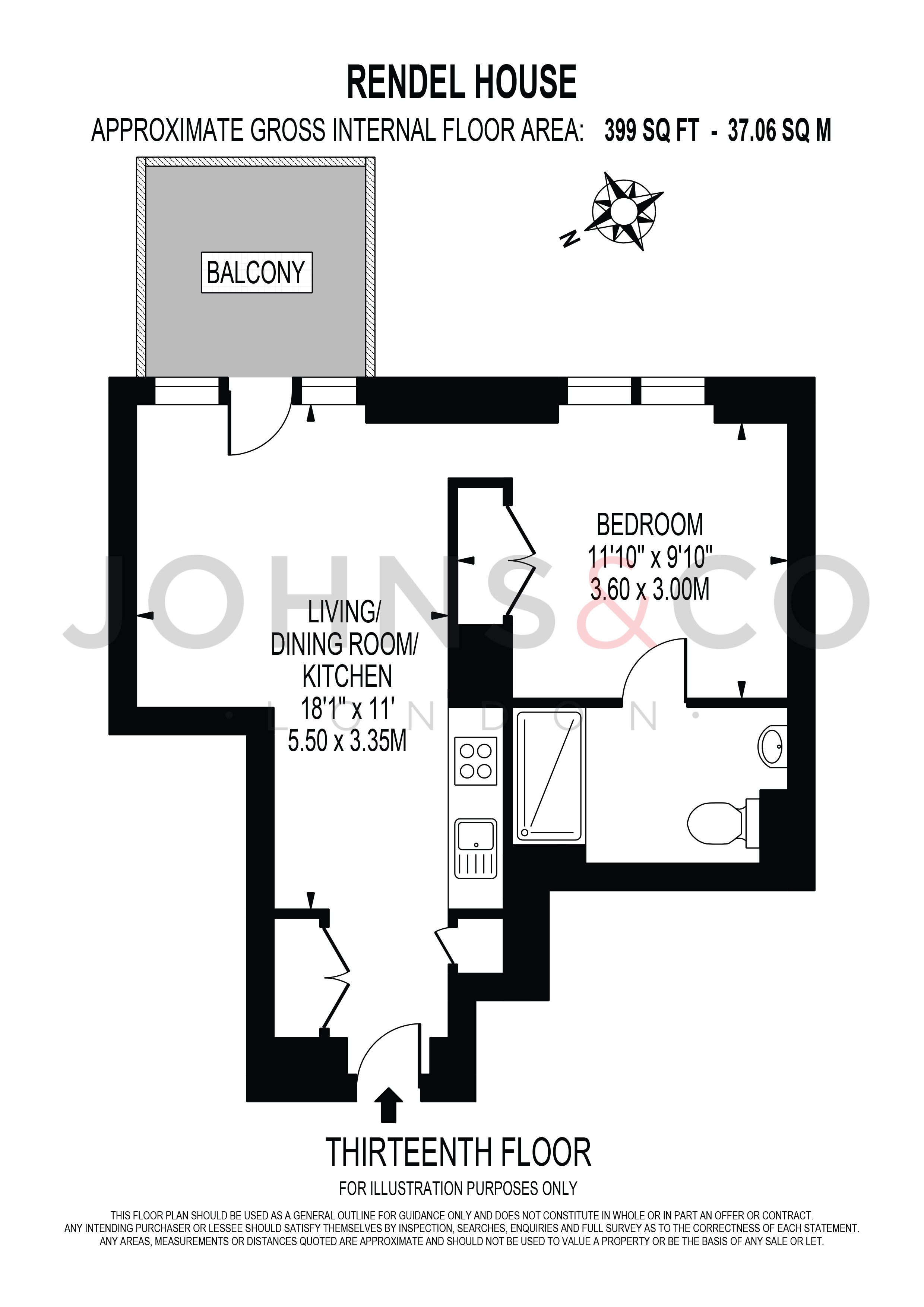 1306  Rendel House 20, Goodluck Walk, London floorplan