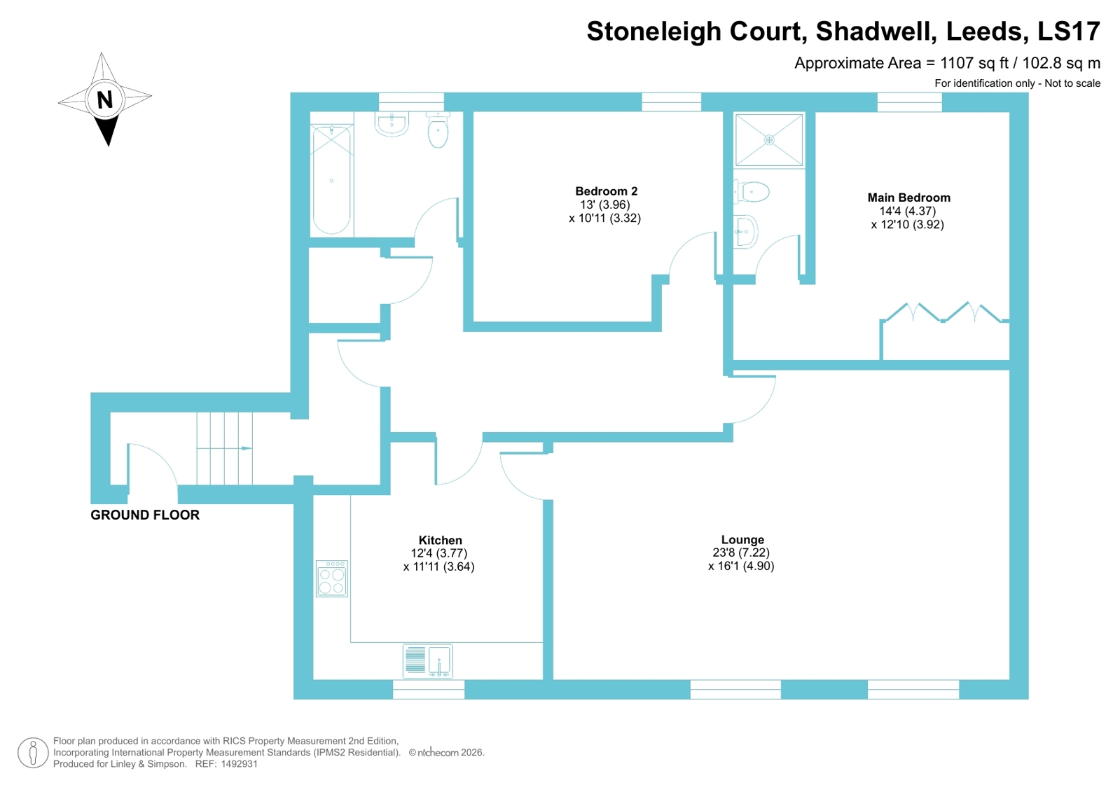 41, Stoneleigh Court, Leeds floorplan