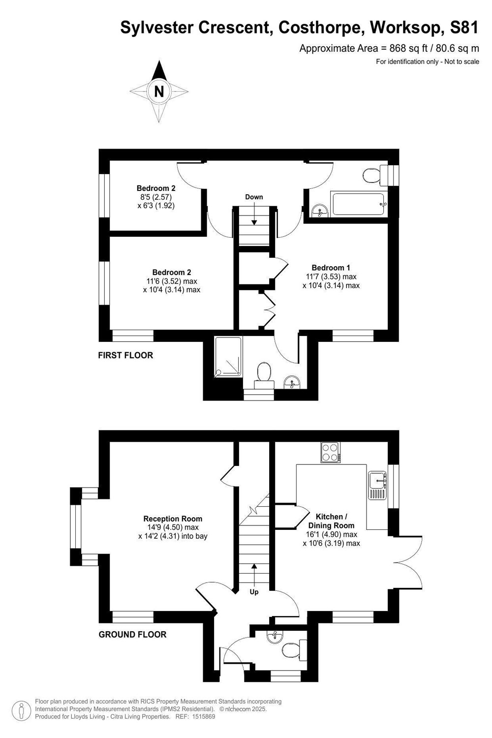 32, Sylvester Crescent, Costhorpe, Worksop floorplan