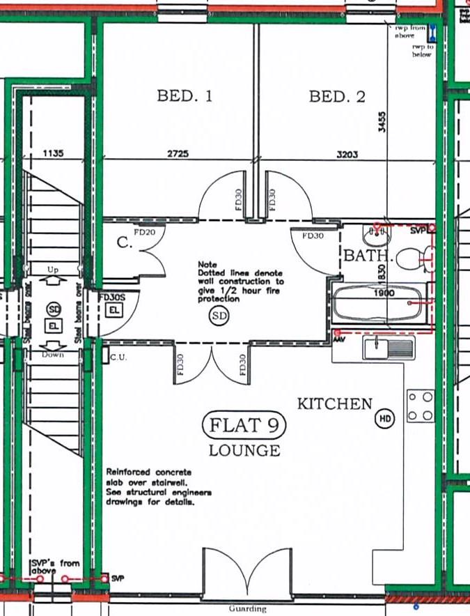 Flat 9 The Moorings, Wharf Yard, off Coventry Road, Hinckley floorplan