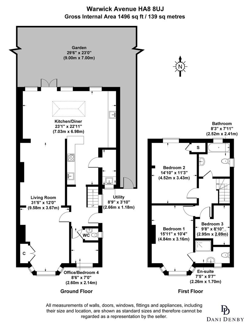 500, Warwick Avenue, Edgware floorplan