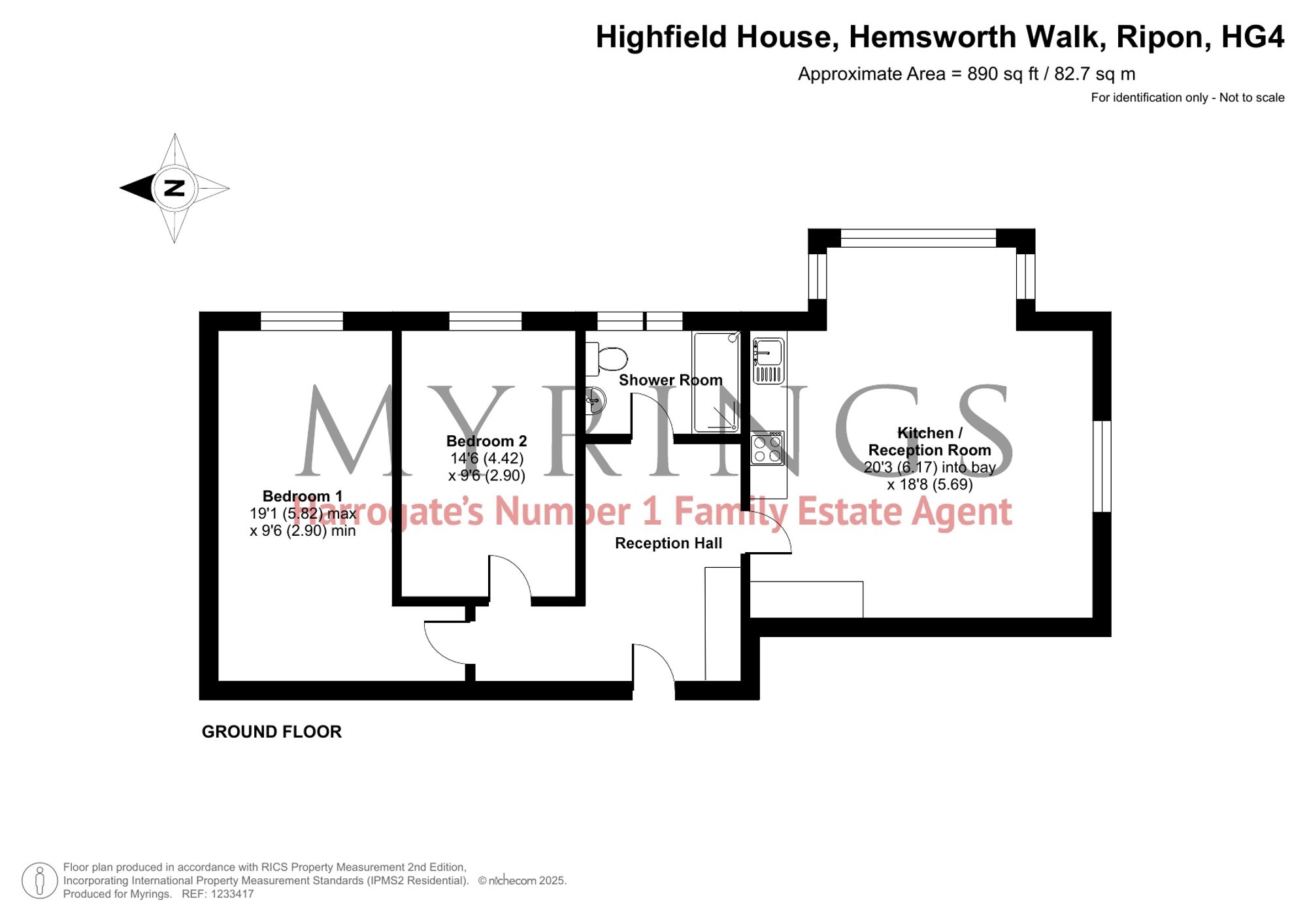 Apt 1, Highfield House, Ripon floorplan