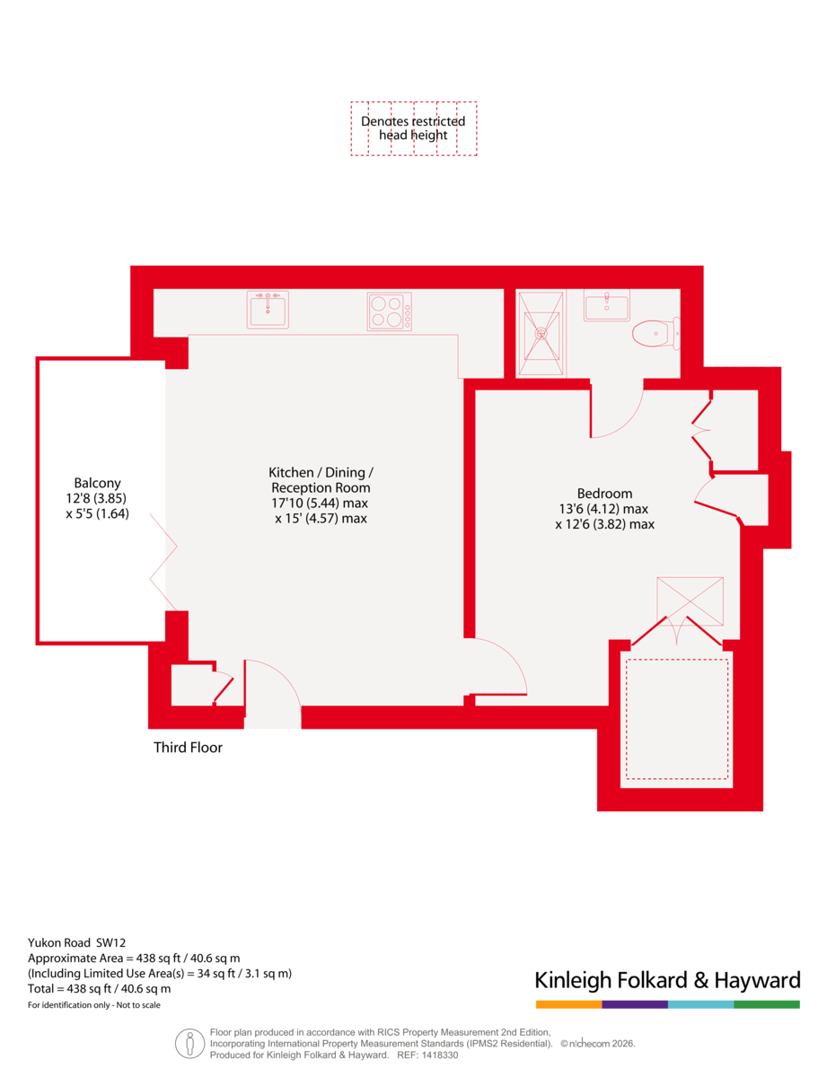 Flat 8, 6, Yukon Road, London floorplan