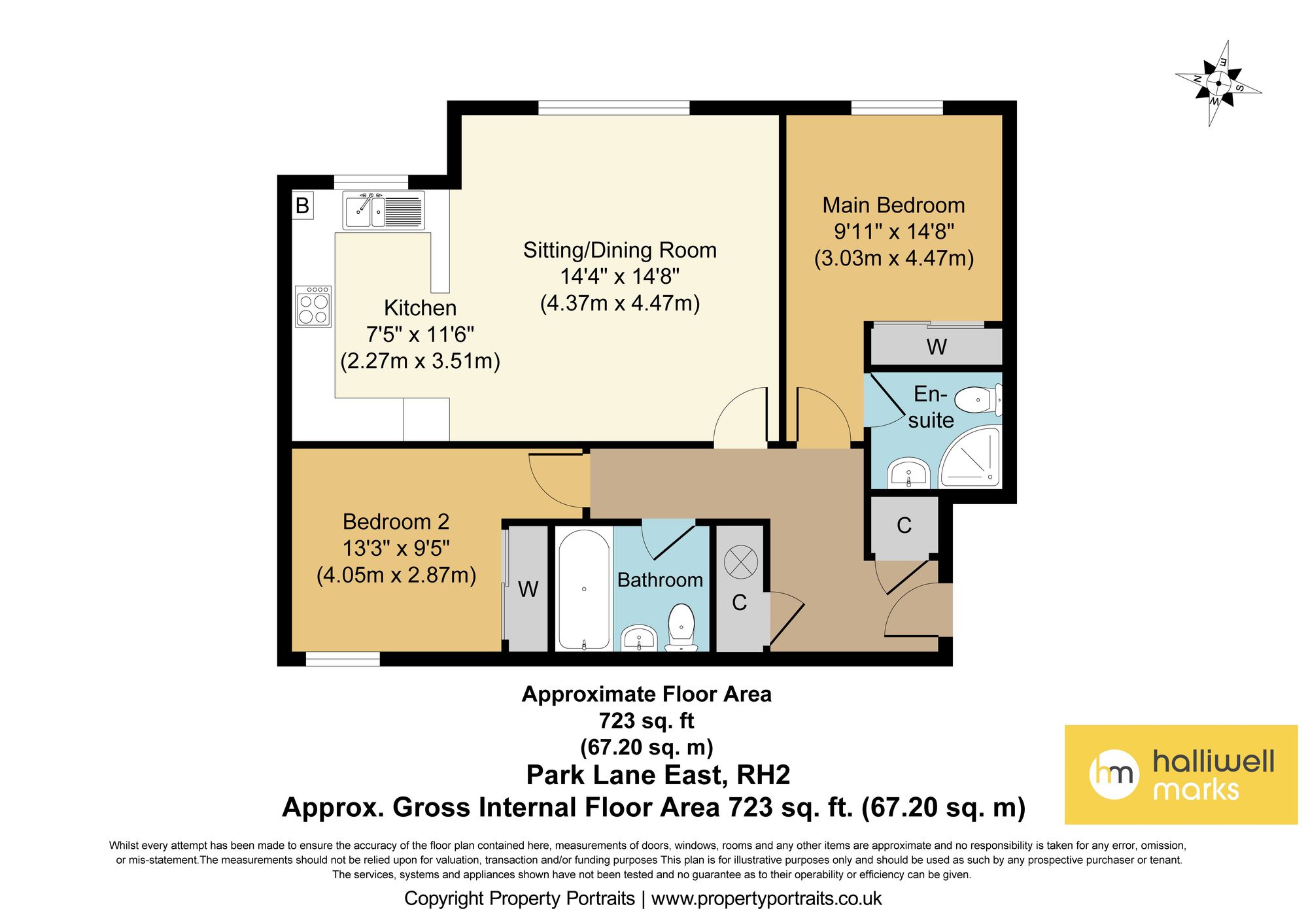 Flat 6, 52 Park Lane East, Reigate floorplan