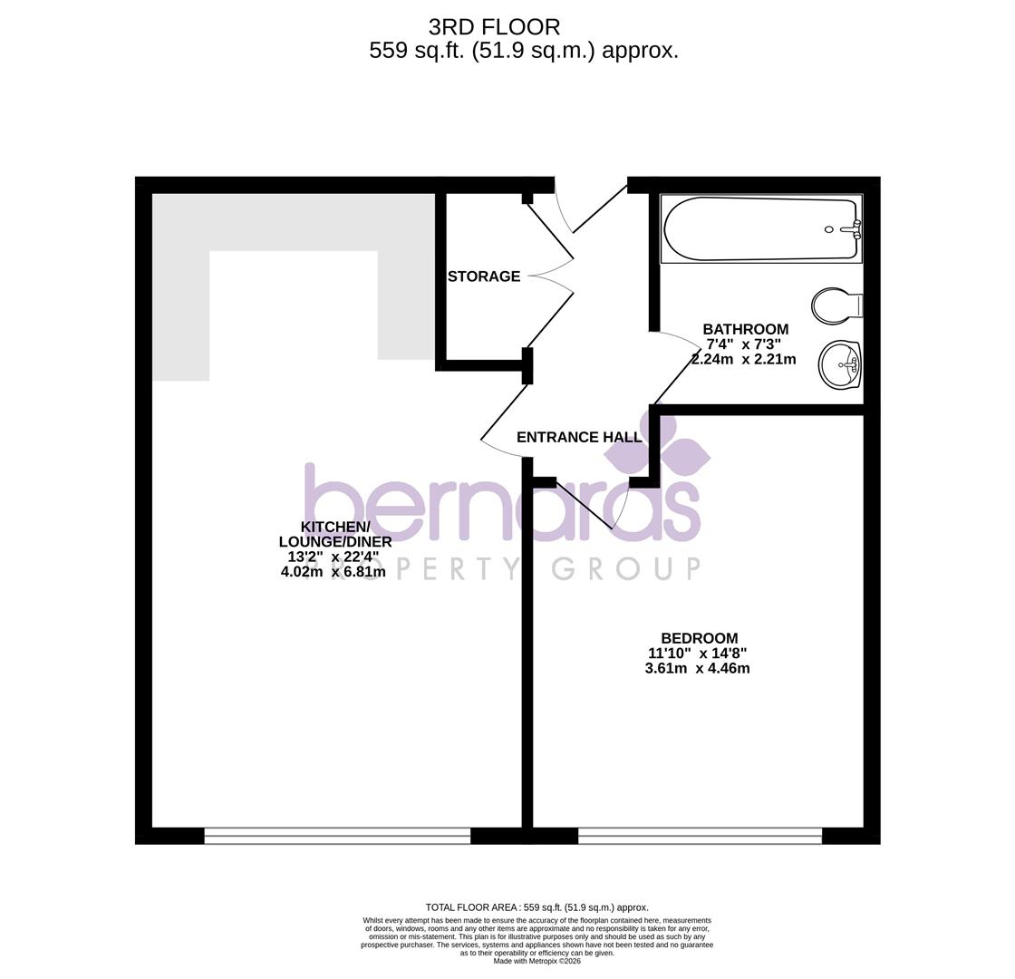 Flat 64, Handleys Corner, Palmerston Road, Southsea floorplan