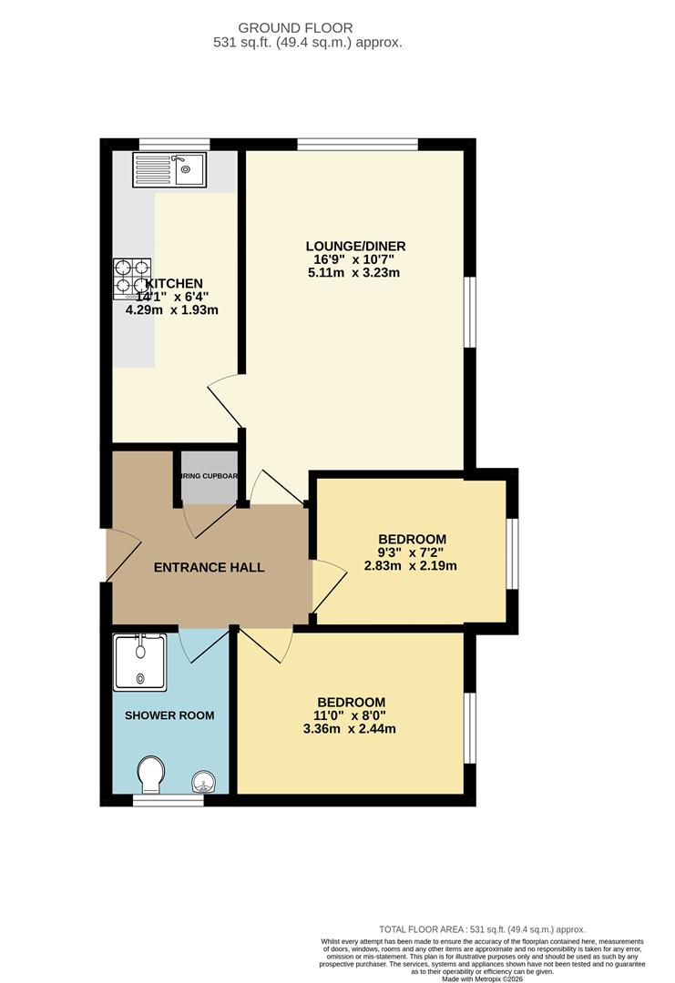 7, Meads Court,, Bulwark Avenue, Chepstow floorplan