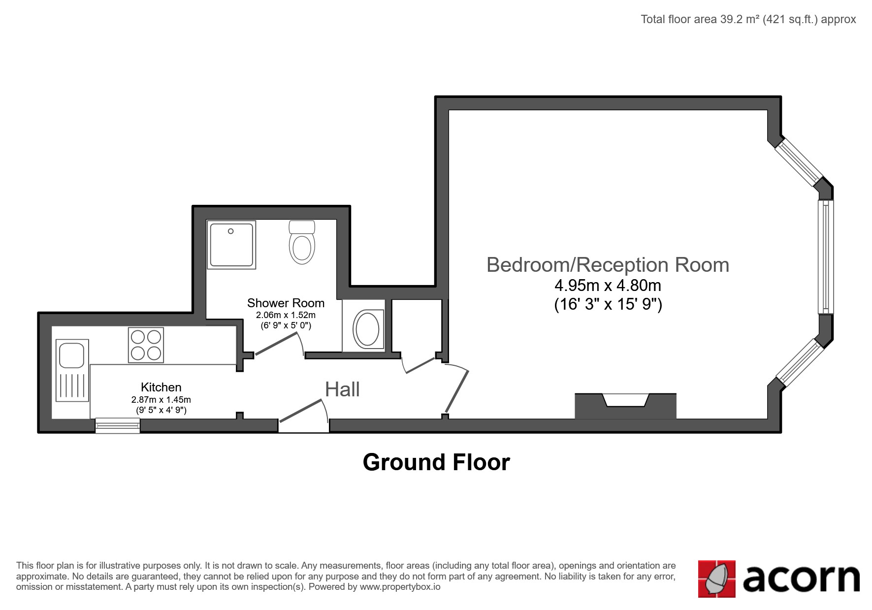 Flat 1, 61, Culverley Road, London floorplan
