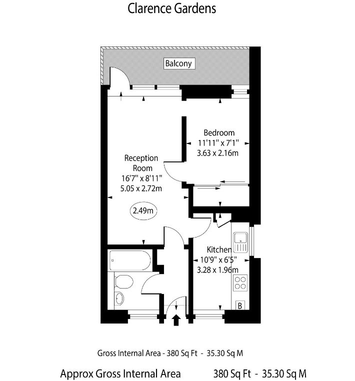 28, Clarence Gardens, London floorplan