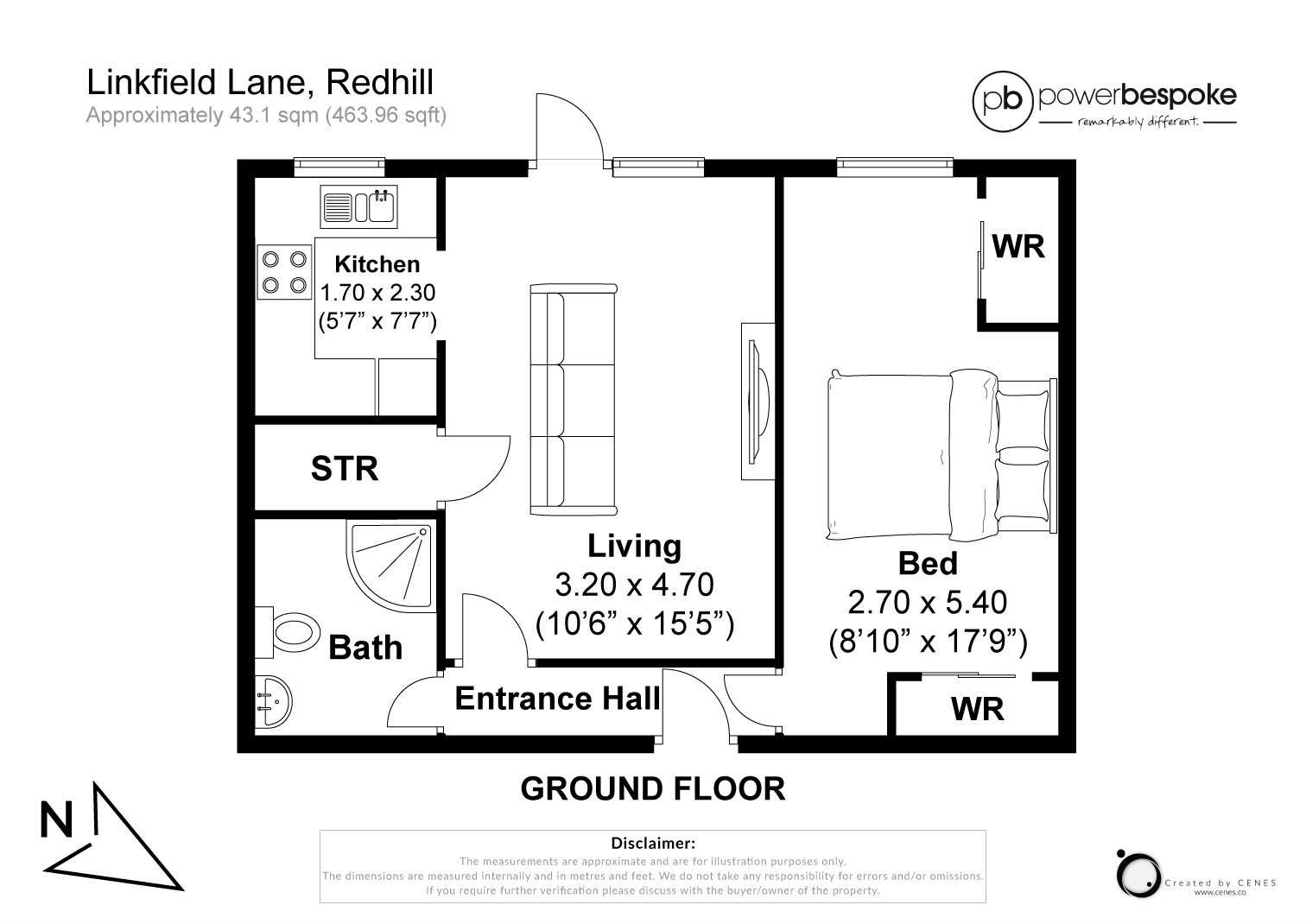 Ref Gk 13 Linkfield Lane, Redhill RH1, 1 bedroom flat for sale