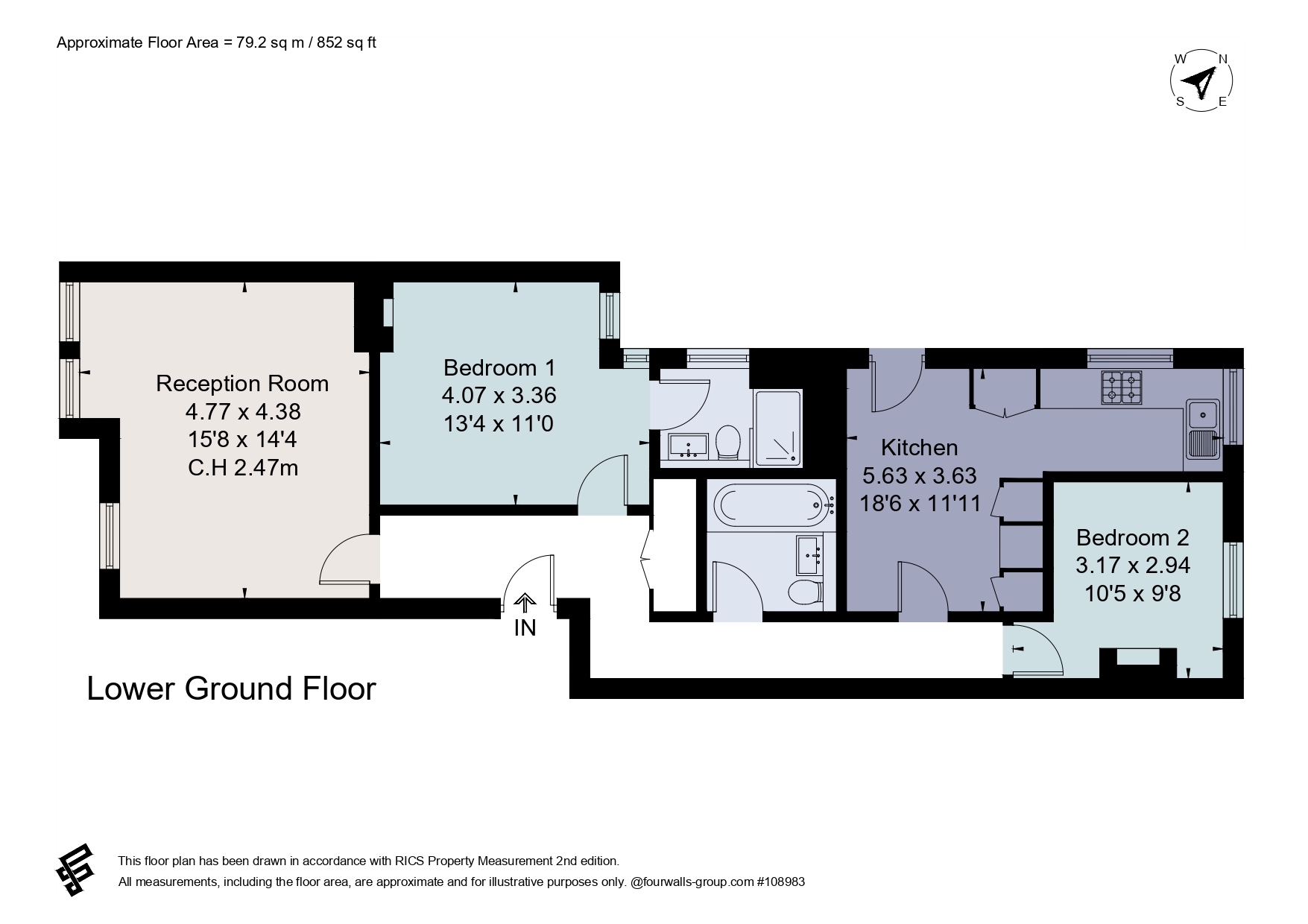 Quenington Mansions, Fulham floorplan