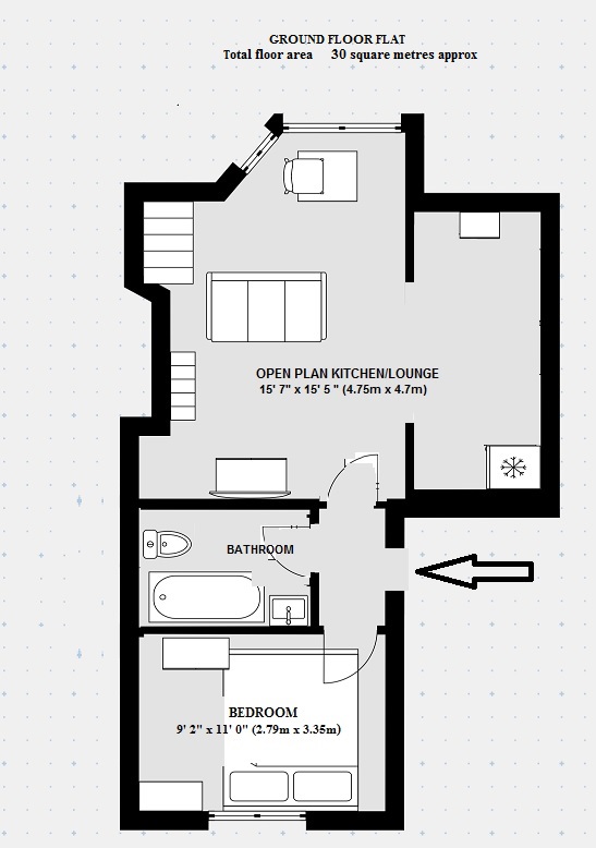 Ground Floor Flat 2, 25, Chatham Place, Brighton floorplan